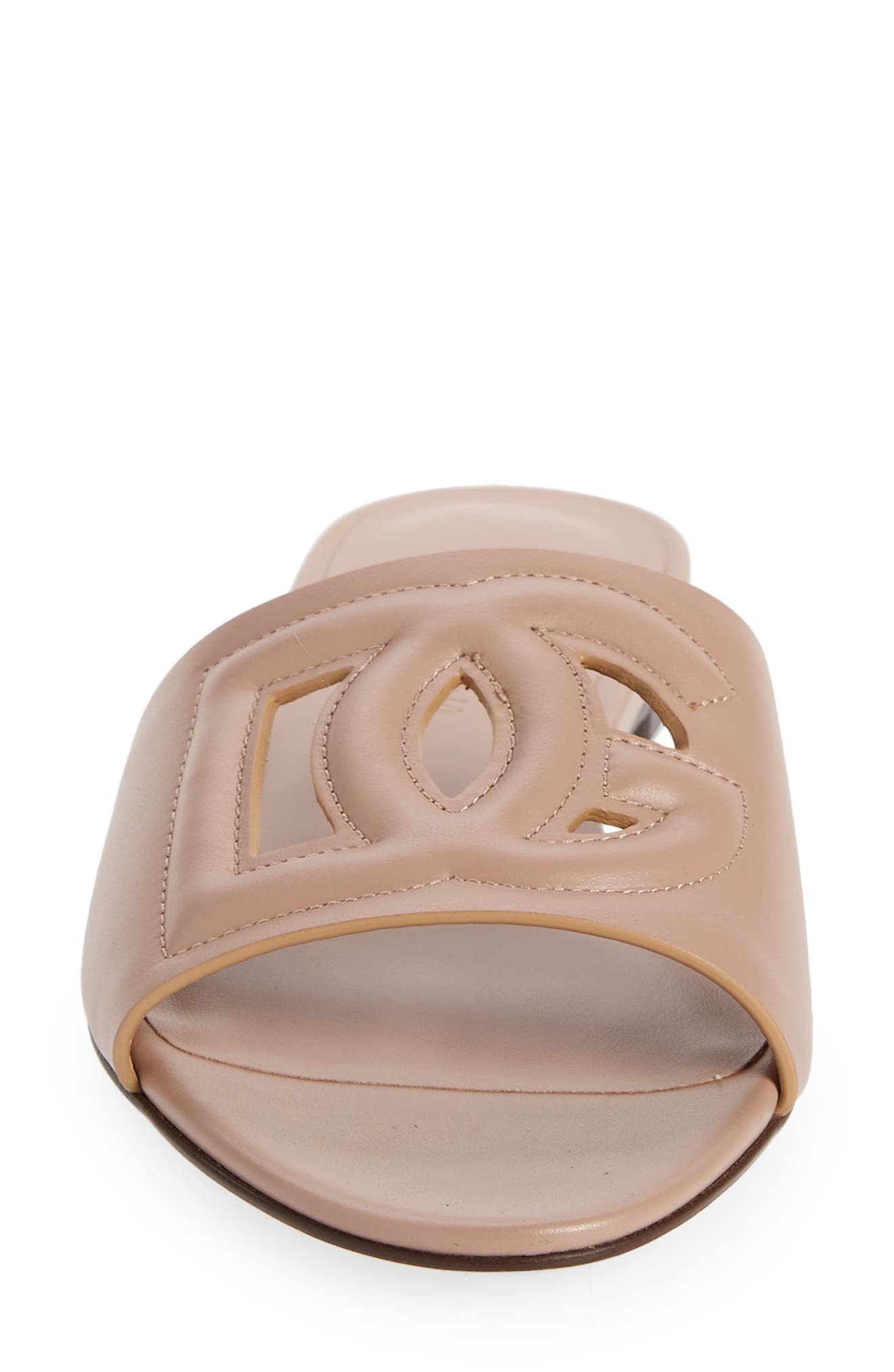 Dolce&Gabbana Bianca Interlock Slide Sandal in 80402 Powder Pink at Nordstrom - 4