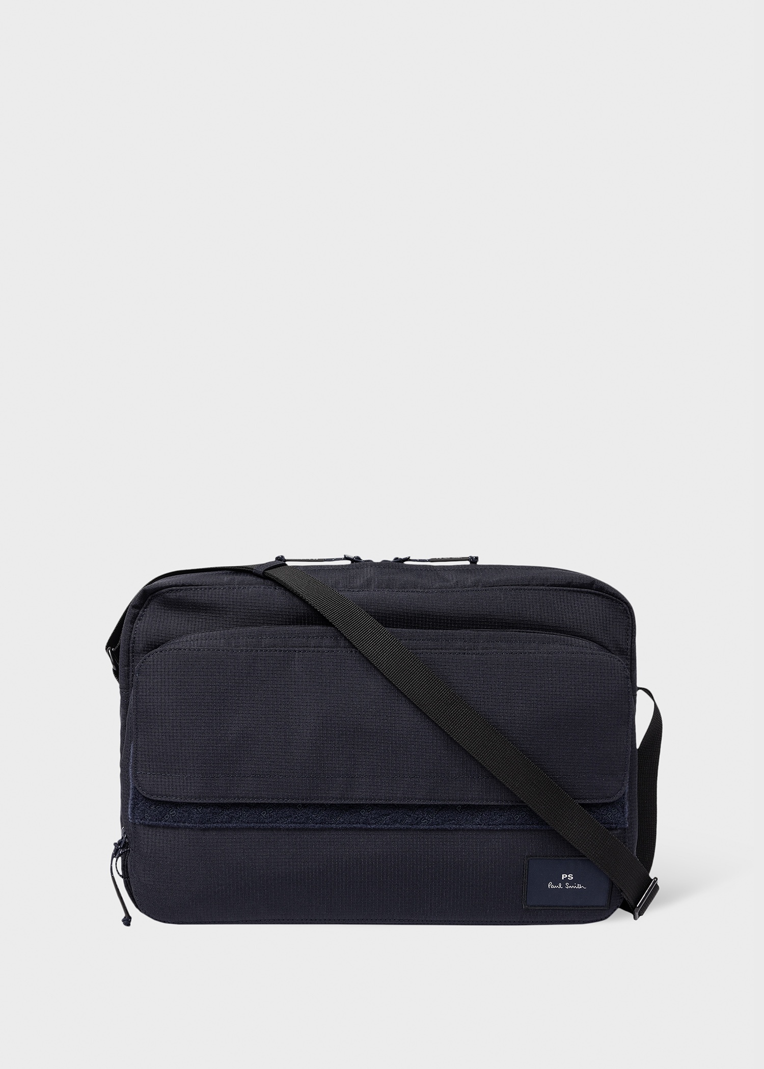 Dark Navy Recycled Polyester Ripstop Cross-Body Bag - 1