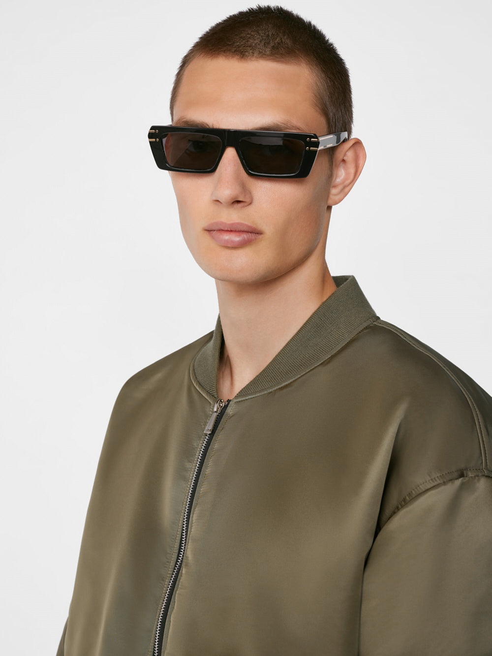 Nylon Bomber in Taupe - 5