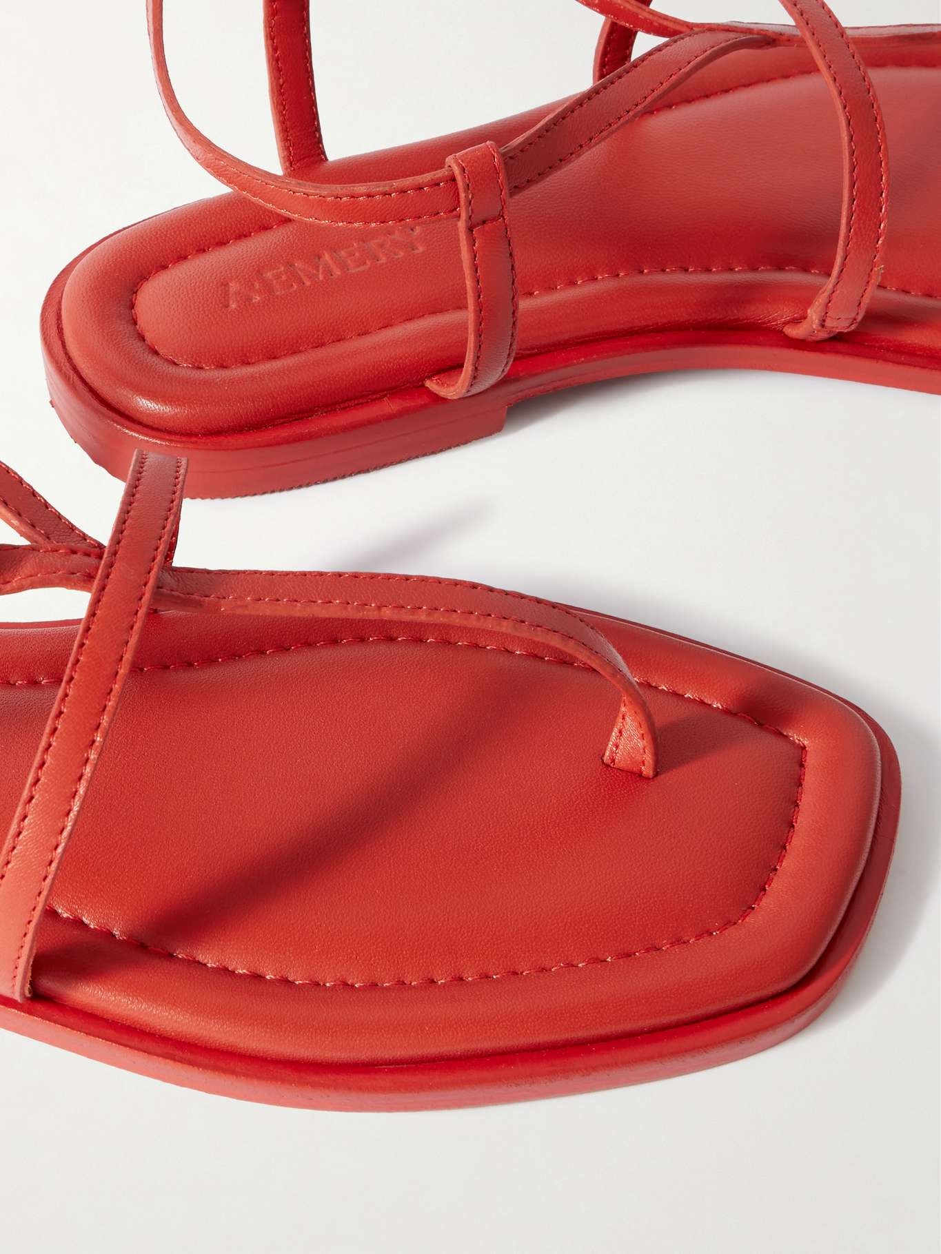 Remly leather sandals Red - 4