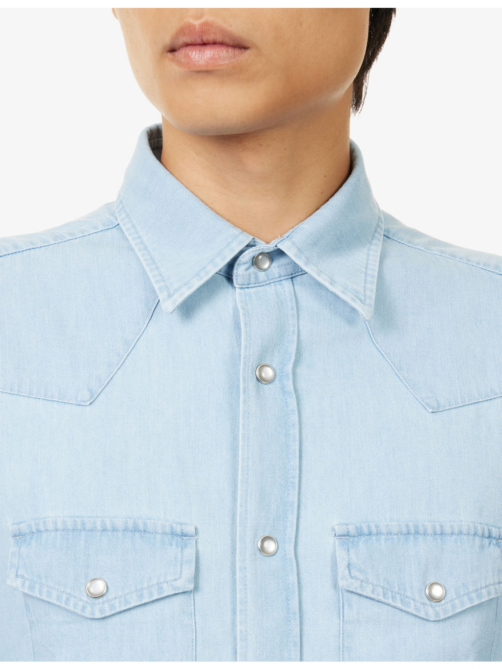 Western Patch-Pocket Denim Shirt - 5