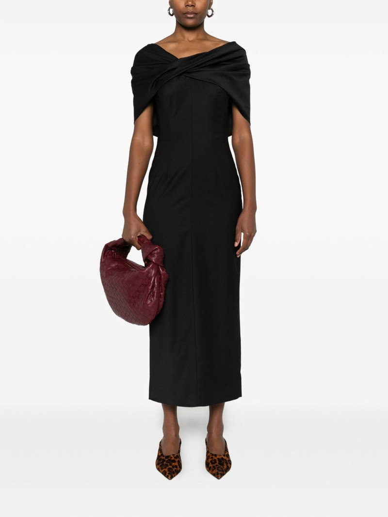 TOVE Perrine bow-detail midi dress outlook