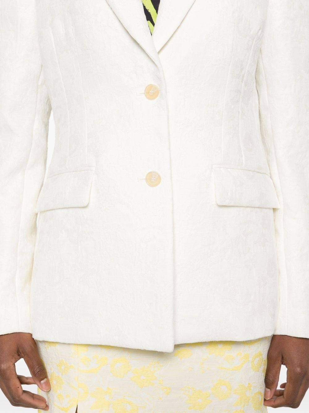 floral-jacquard blazer - 5