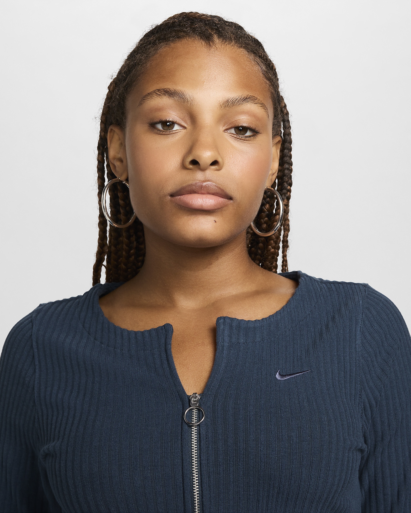 Women's Nike Sportswear Chill Knit Slim Full-Zip Ribbed Cardigan - 3