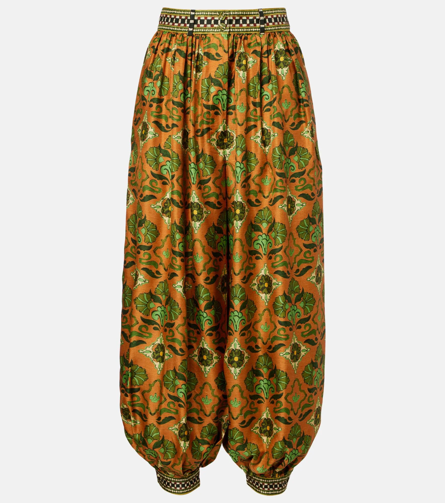 Cece floral silk tapered pants - 1