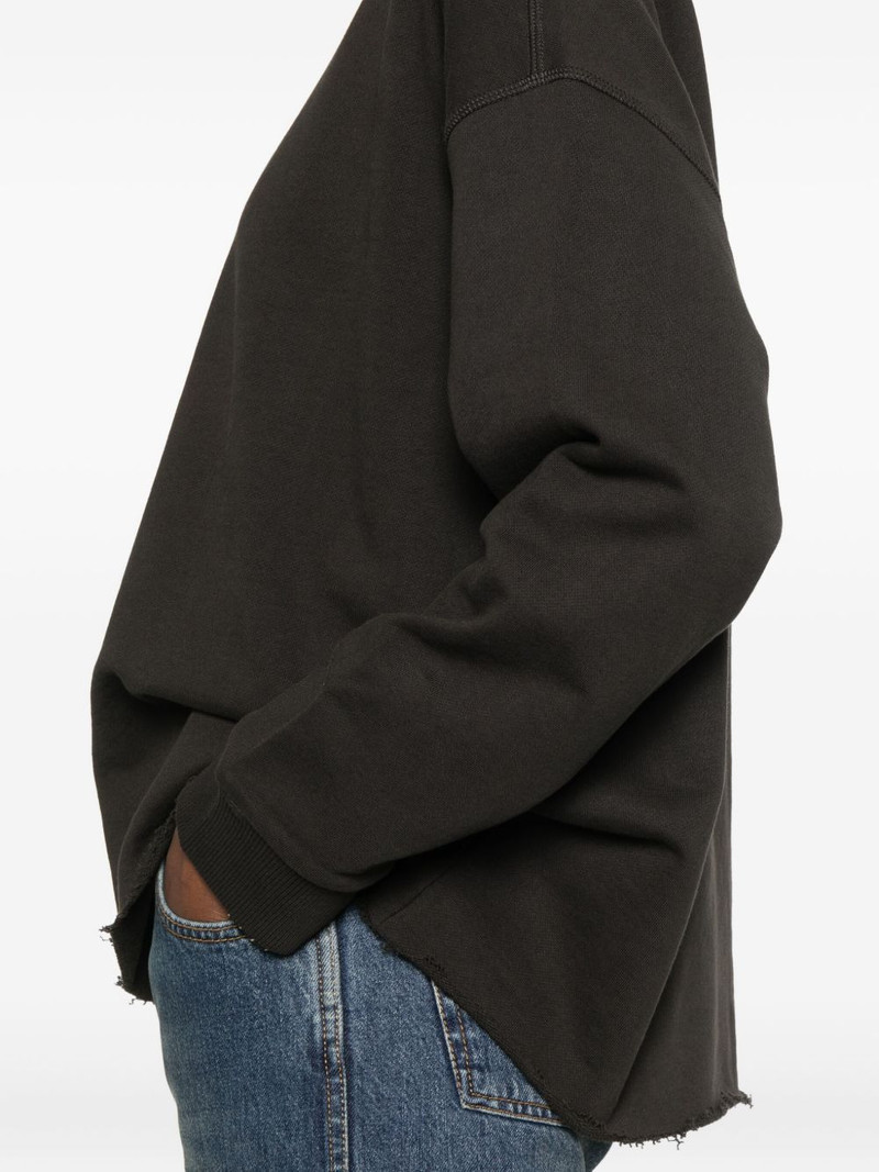 raw-edge cotton sweatshirt 5