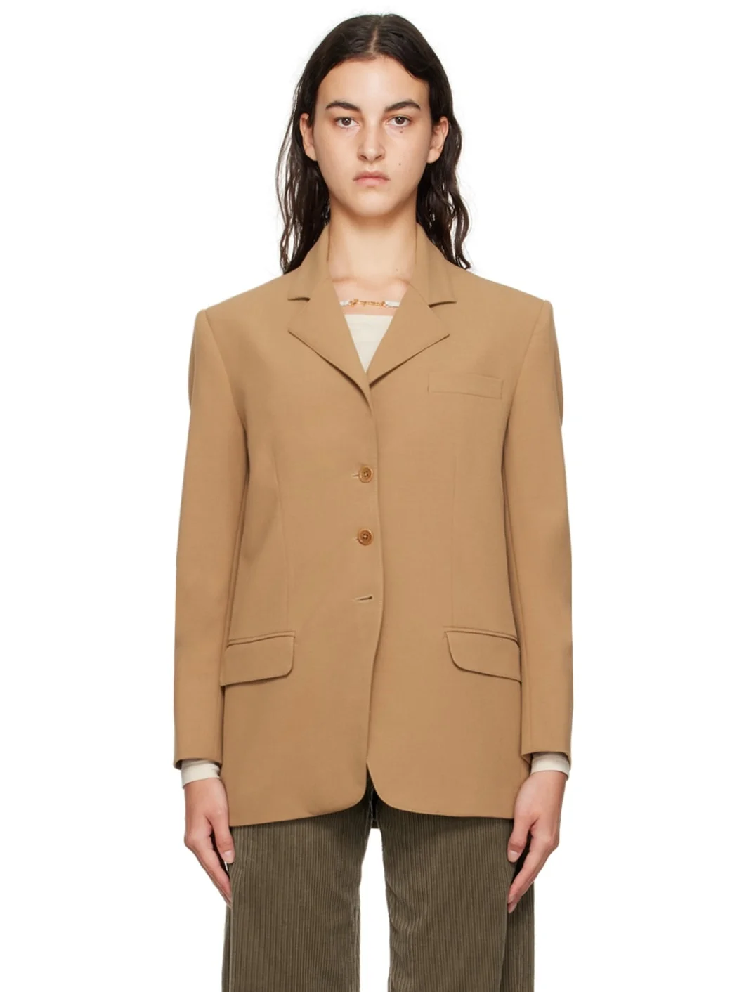 Tan Saville Blazer - 1