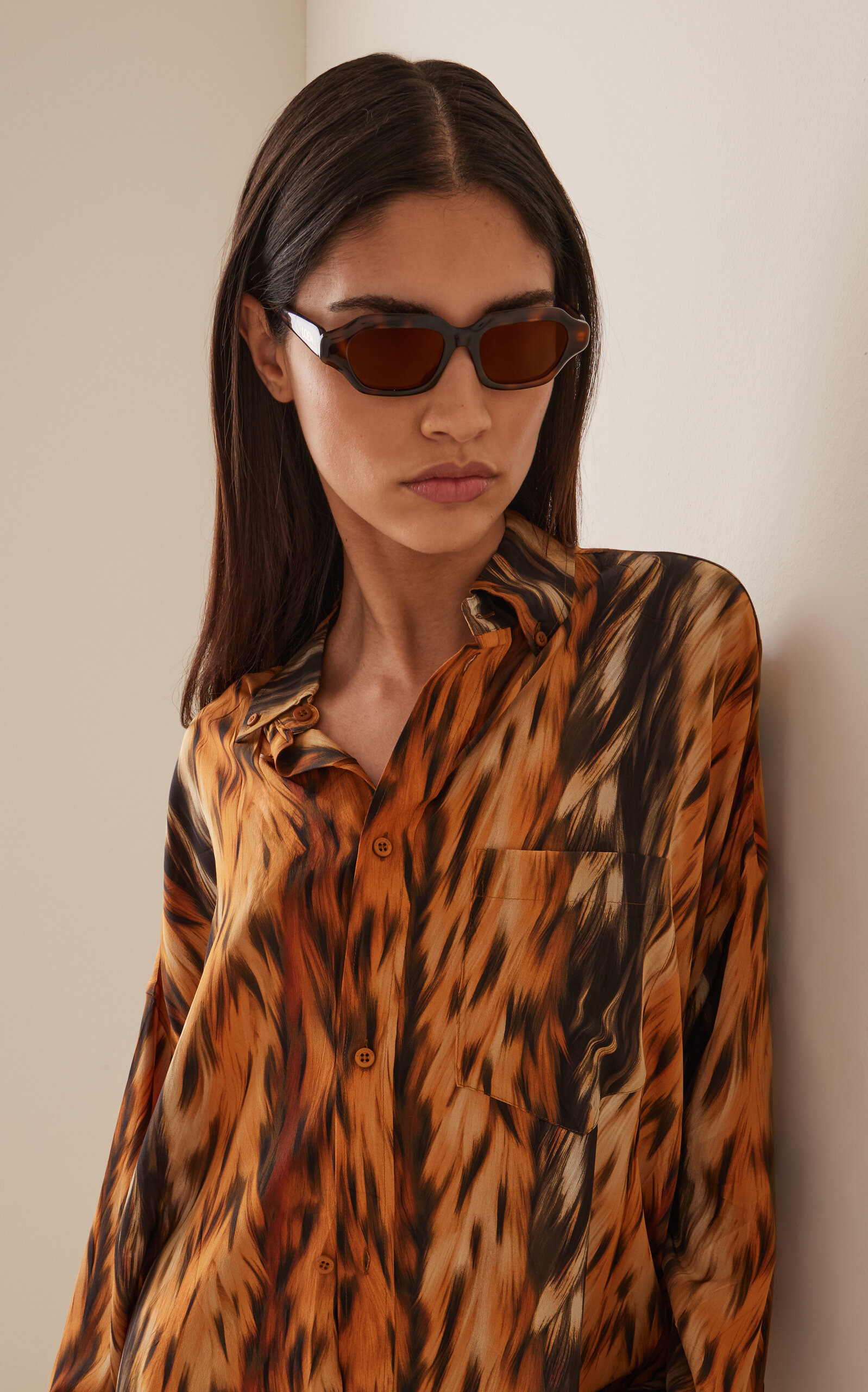 Square-Frame Acetate Sunglasses brown - 2