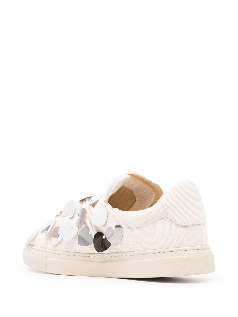 heart-embellished low-top sneakers - 3