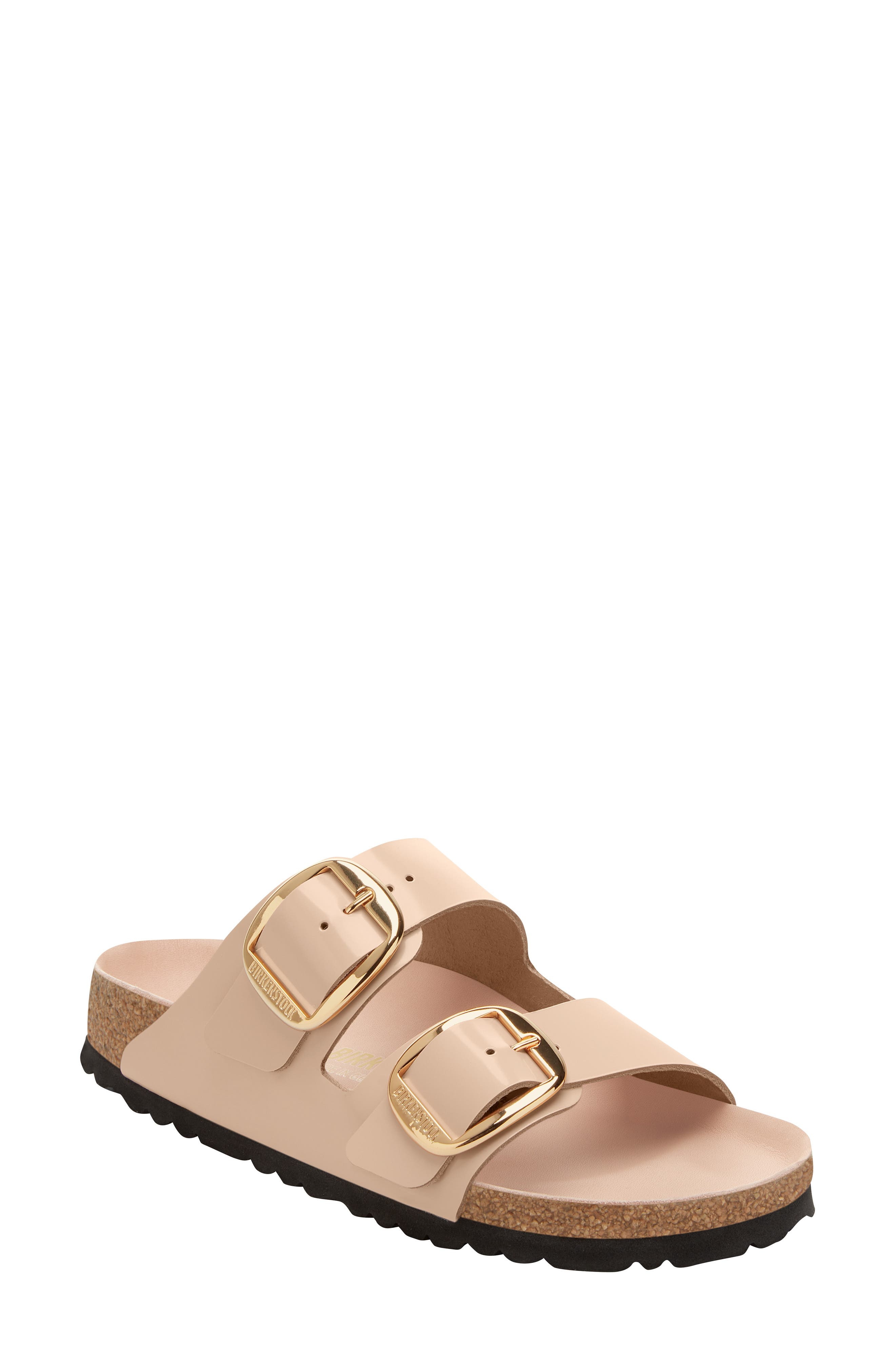 Birkenstock Arizona Big Buckle Slide Sandal in New Beige at Nordstrom - 1