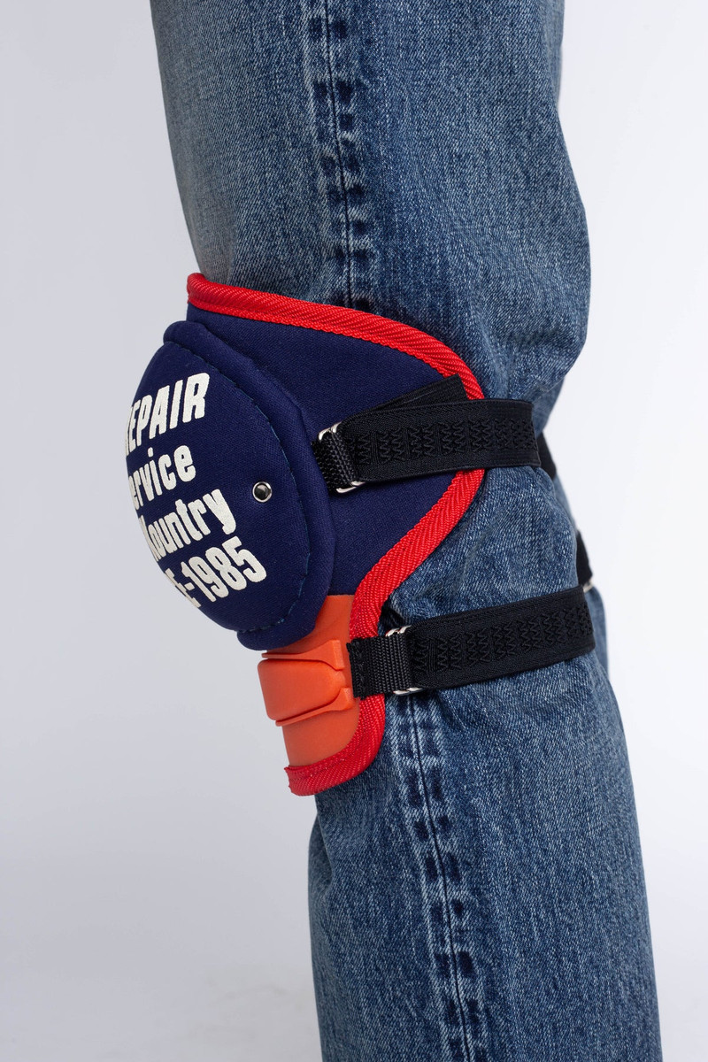 DENIM REPAIR Knee Pad - Navy X Orange 3