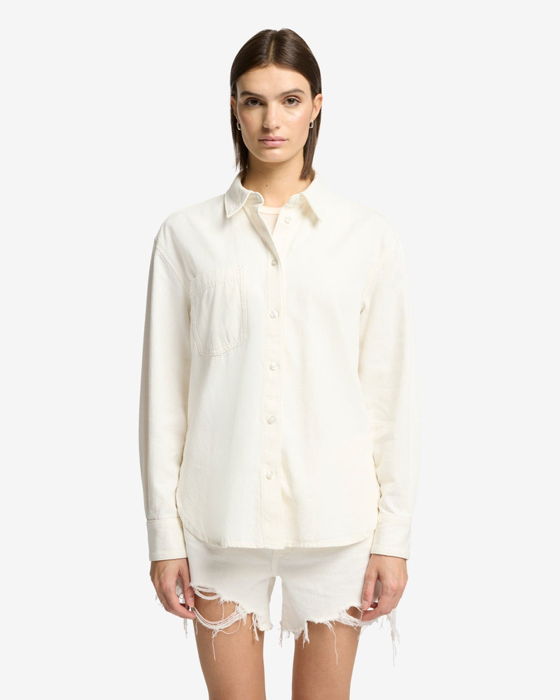7 For All Mankind Linen Blend Easy Shirt in Ostuni outlook