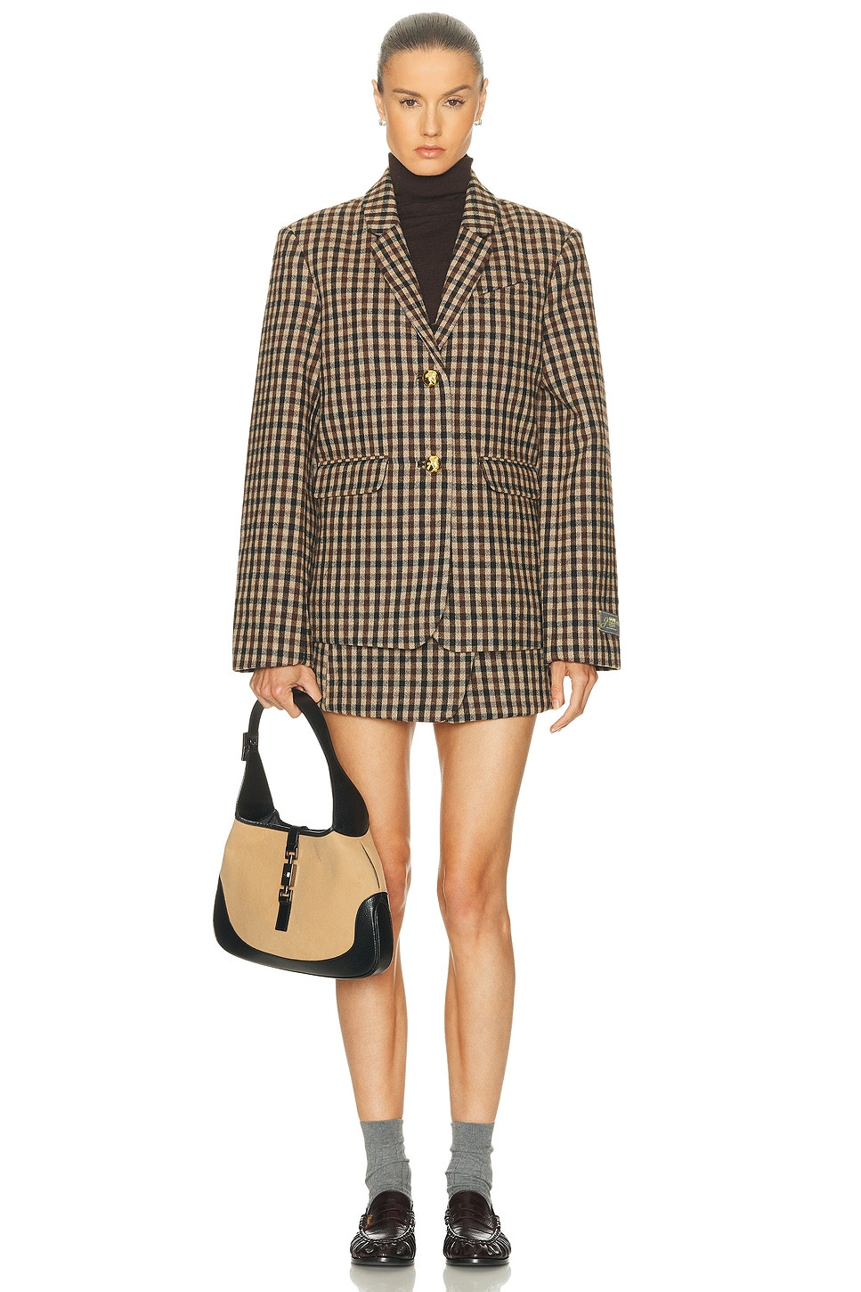 Check Wool Blazer - 4
