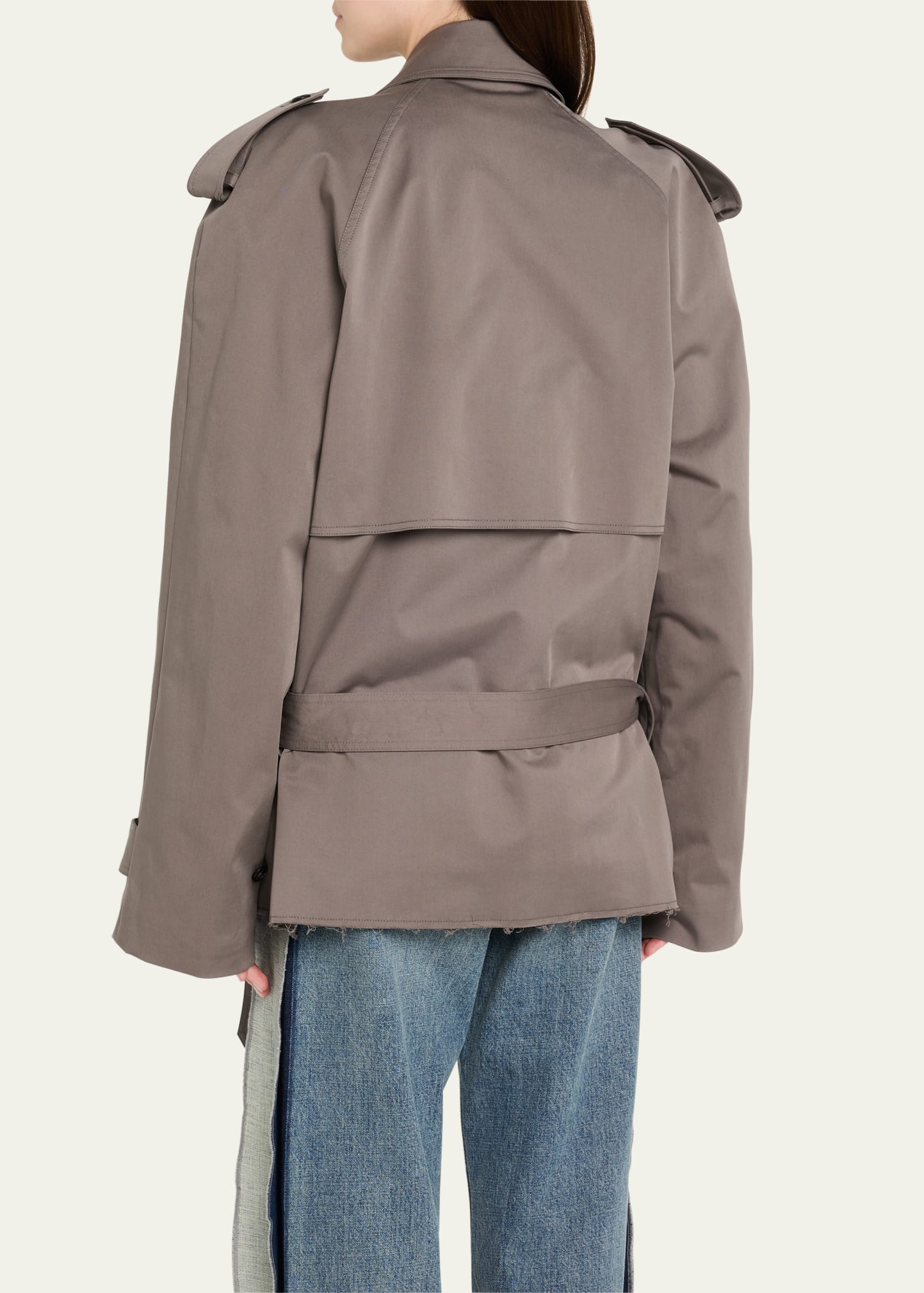 Boxy Trench-Style Sports Jacket - 3