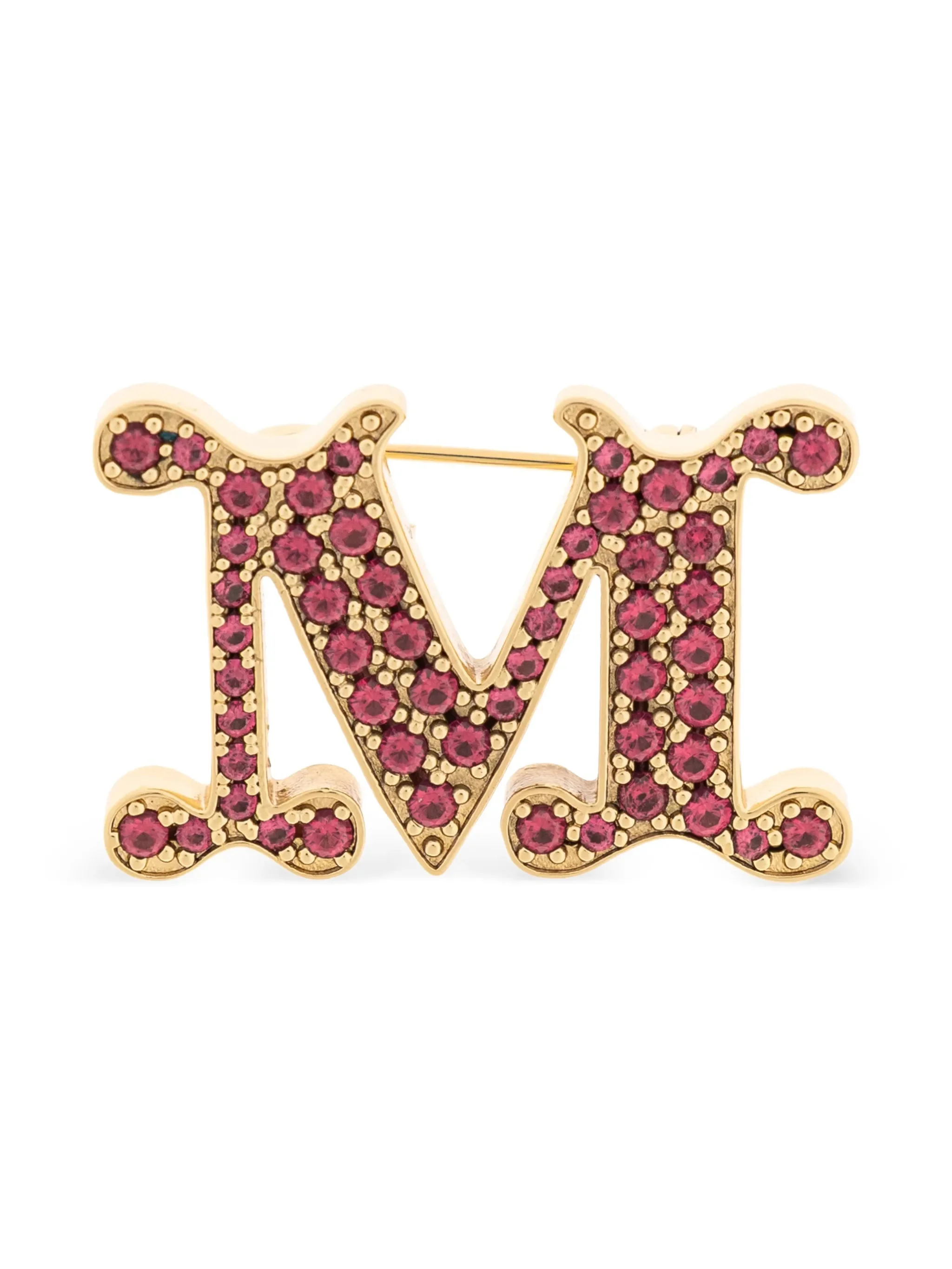 Max Mara Letter Embellished Brooch - 1
