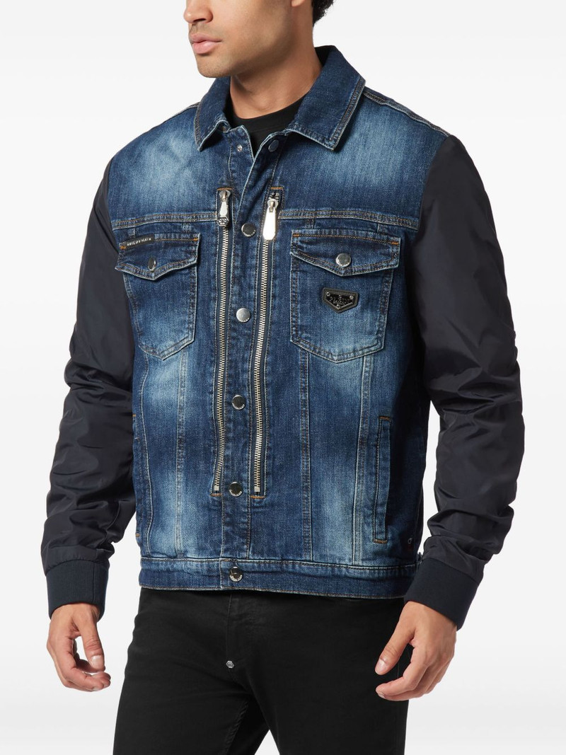 PHILIPP PLEIN double-zip denim jacket outlook