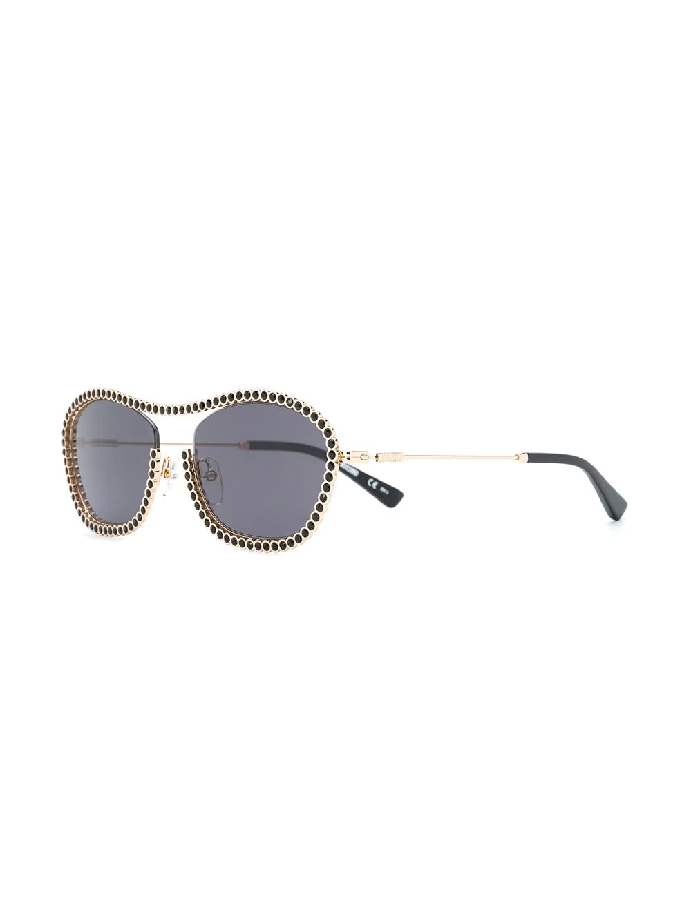 studded round frame sunglasses - 2