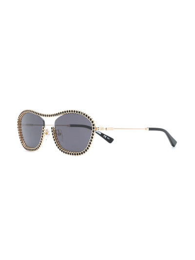 Moschino studded round frame sunglasses outlook