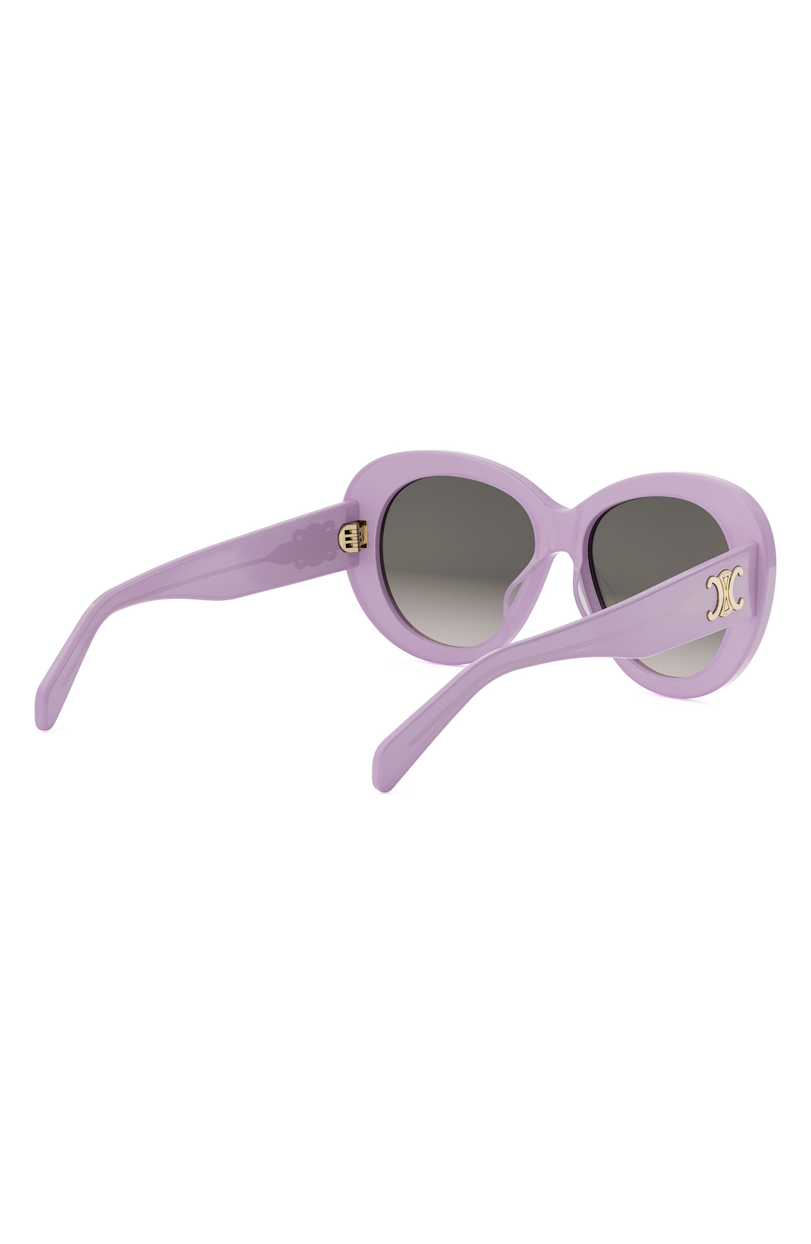 CELINE Triomphe 55mm Gradient Butterfly Sunglasses in Shiny Lilac /Gradient Brown at Nordstrom - 7