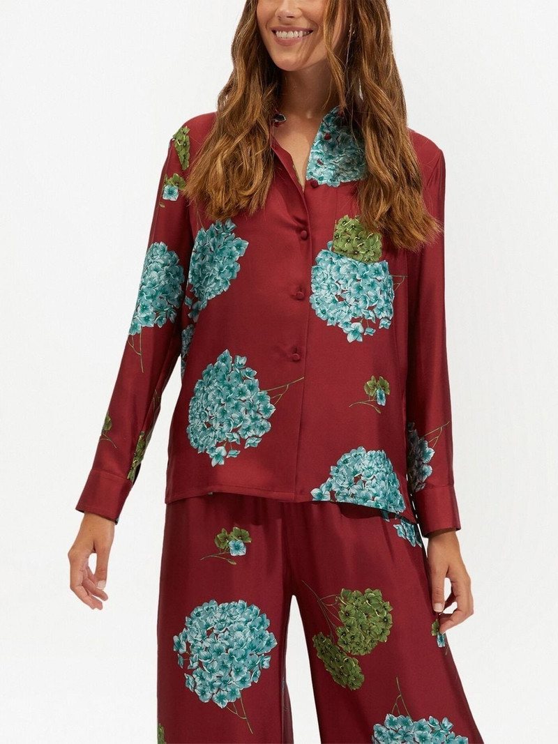 La DoubleJ Boy floral-print silk shirt outlook