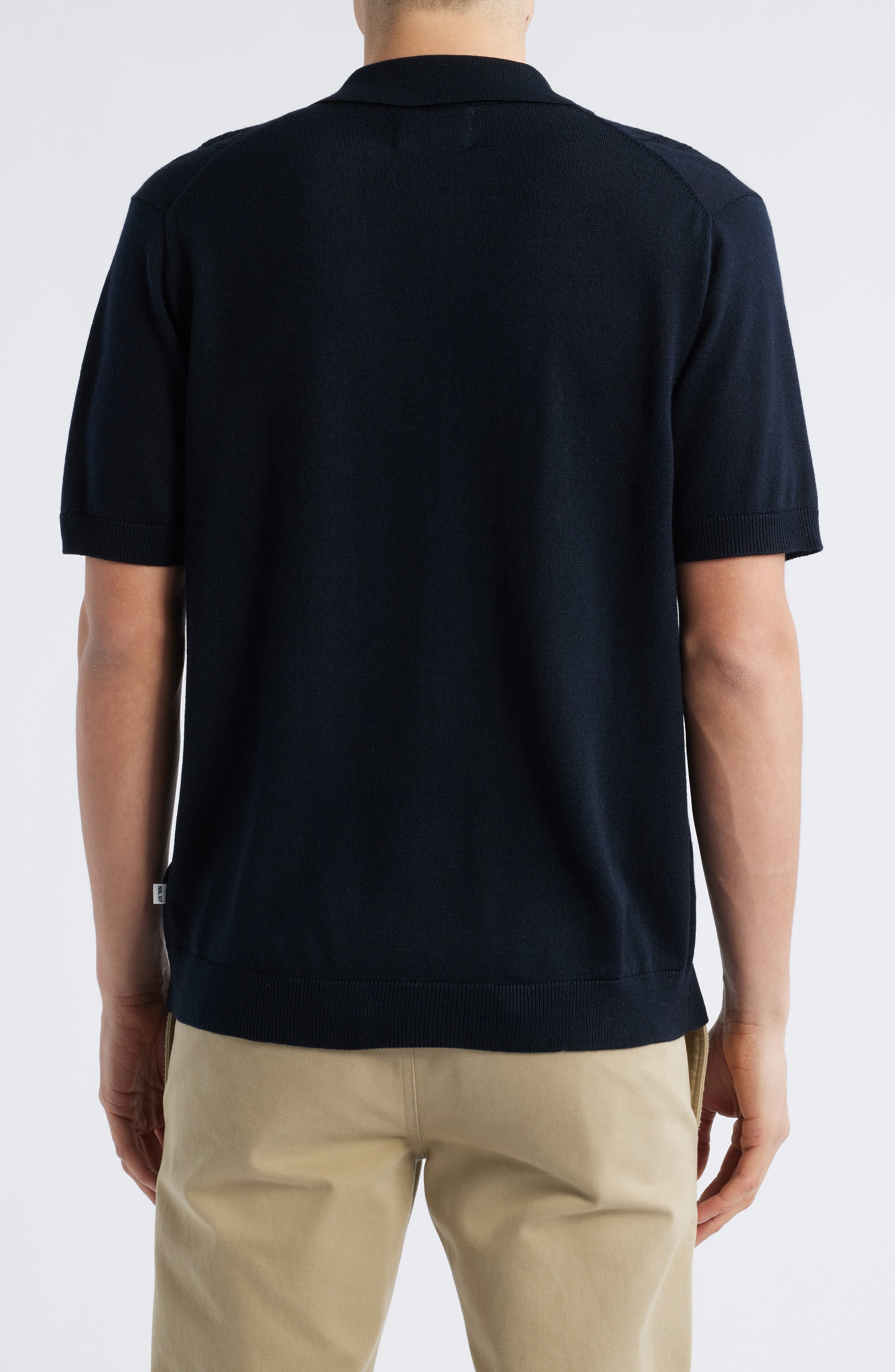 NN07 Thor Short Sleeve Cardigan in Deep Navy at Nordstrom - 3