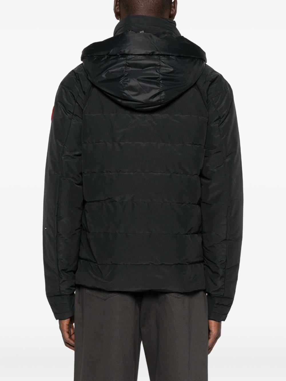 logo-patch padded jacket - 4