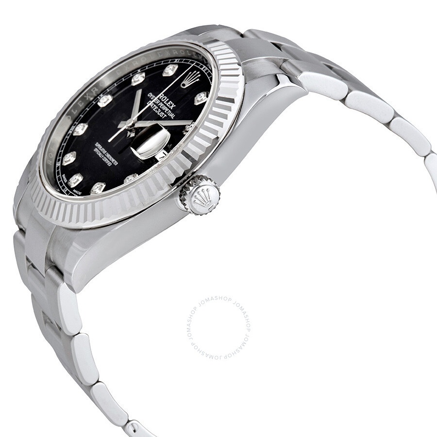 Rolex Oyster Perpetual Datejust Black Diamond Dial Men's Watch 126334BKDO - 2