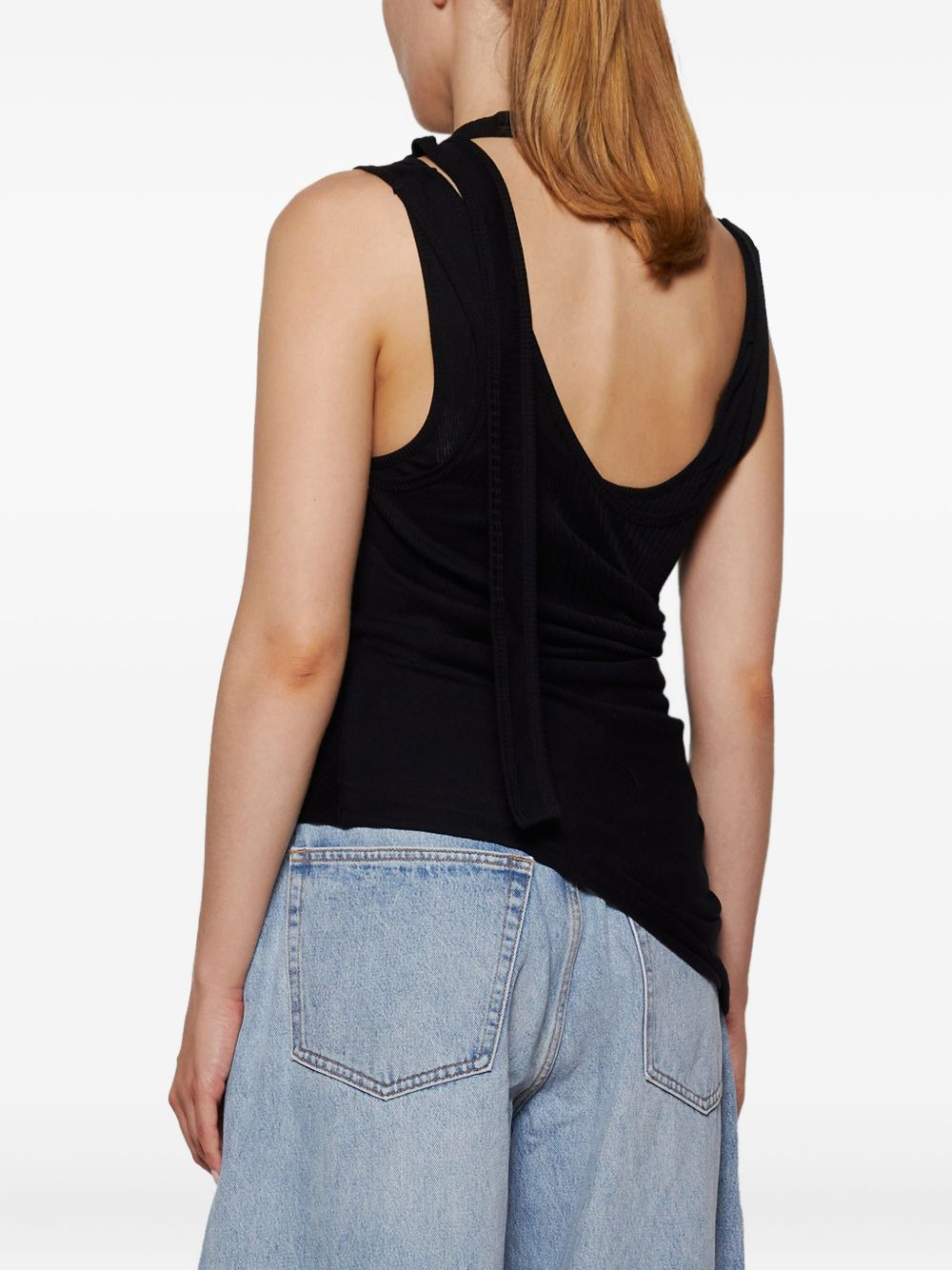 twisted double-layer tank top - 5