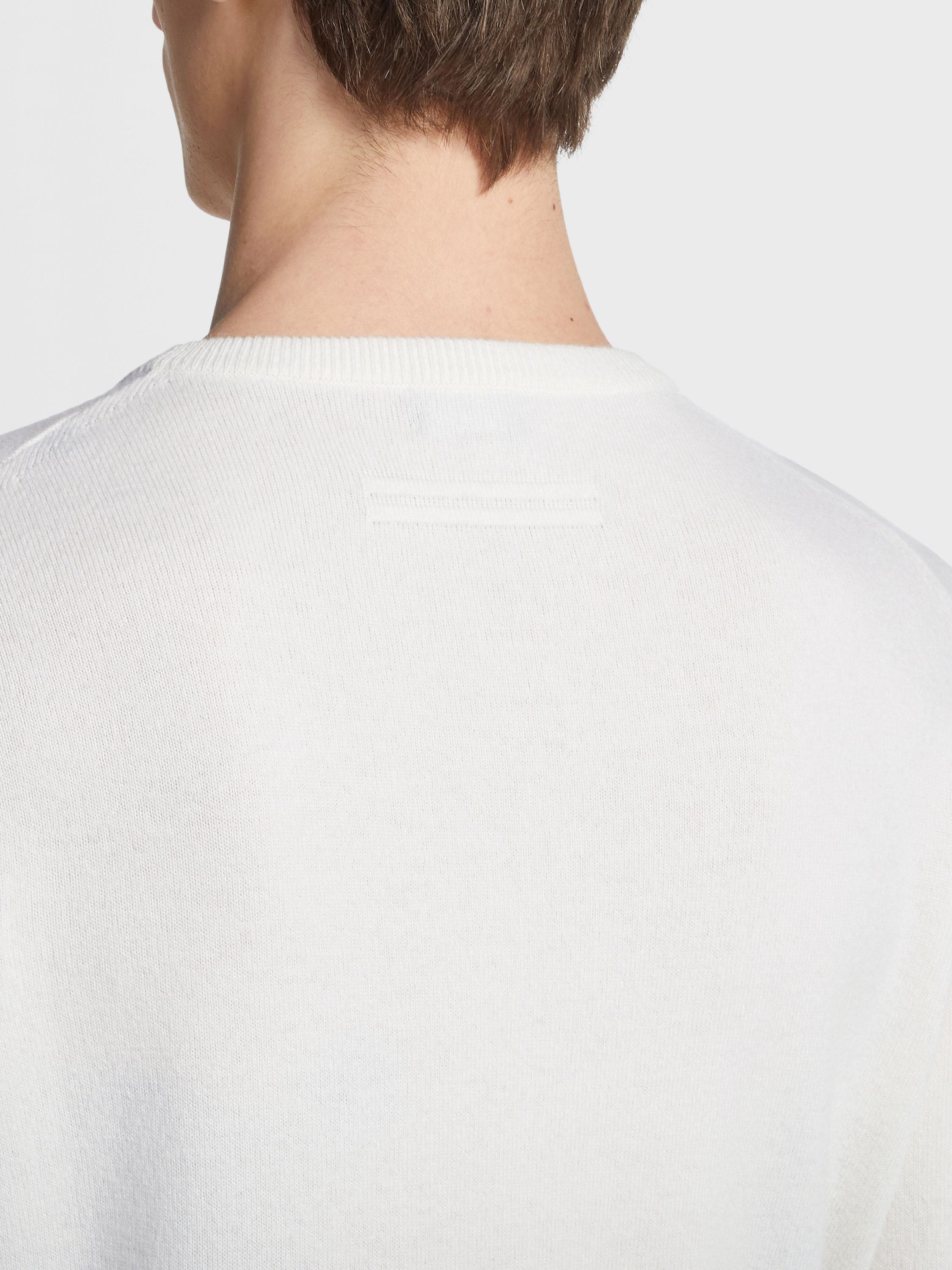 WHITE OASI CASHMERE CREWNECK - 4