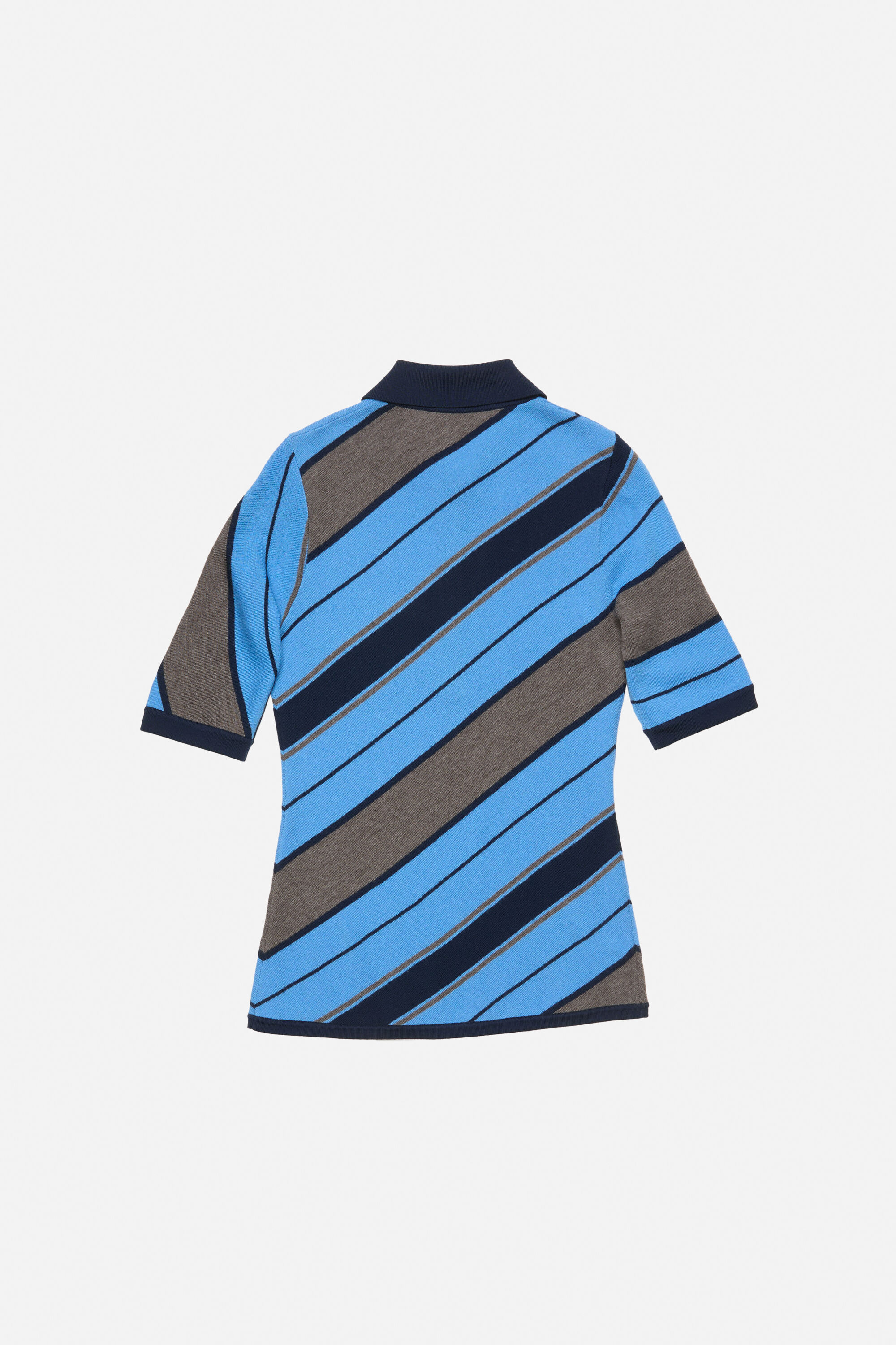 Wool polo knit - Multi blue - 7
