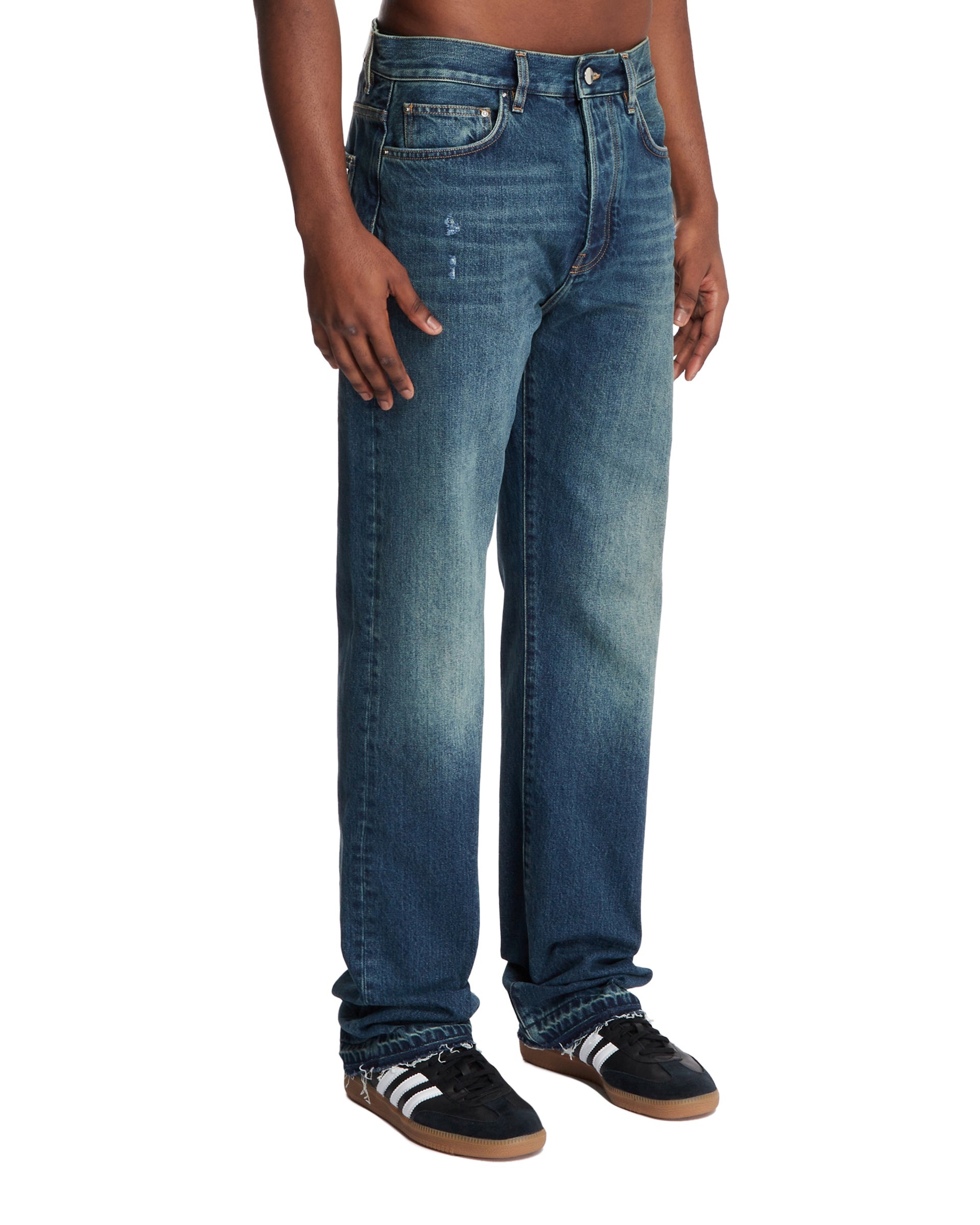 Blue Straight-Leg Jeans - 4