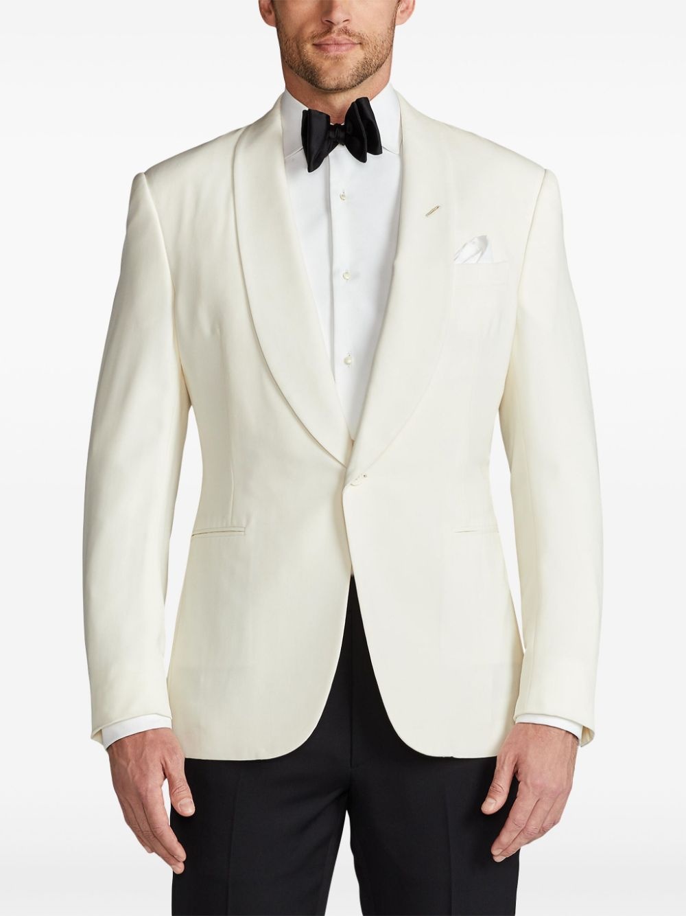 single-breasted tuxedo blazer - 3