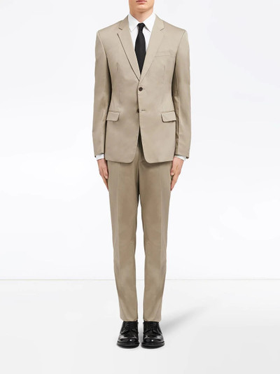 Prada cotton twill slim-fit suit outlook