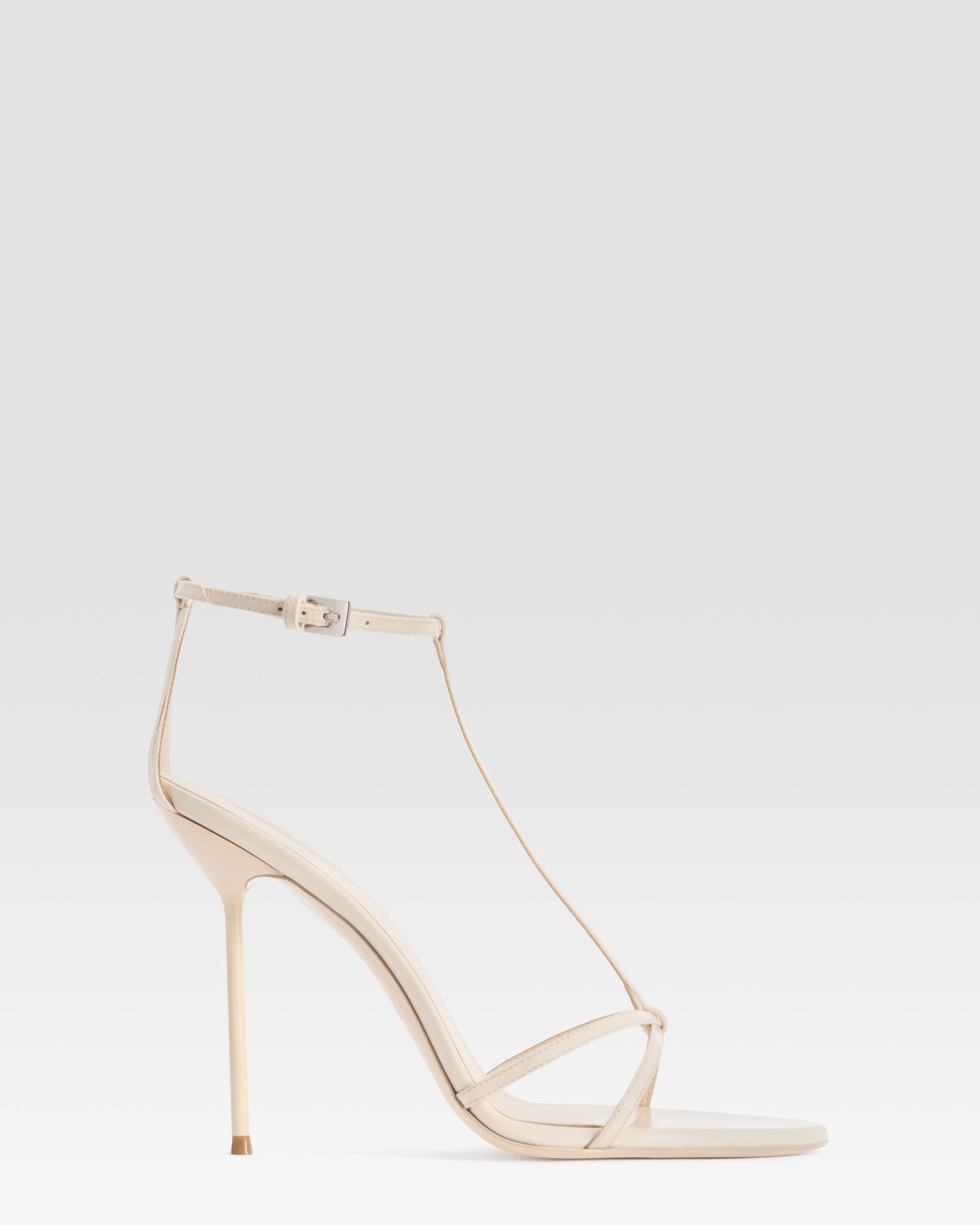 PATENT LEATHER T-STRAP SANDAL - 1