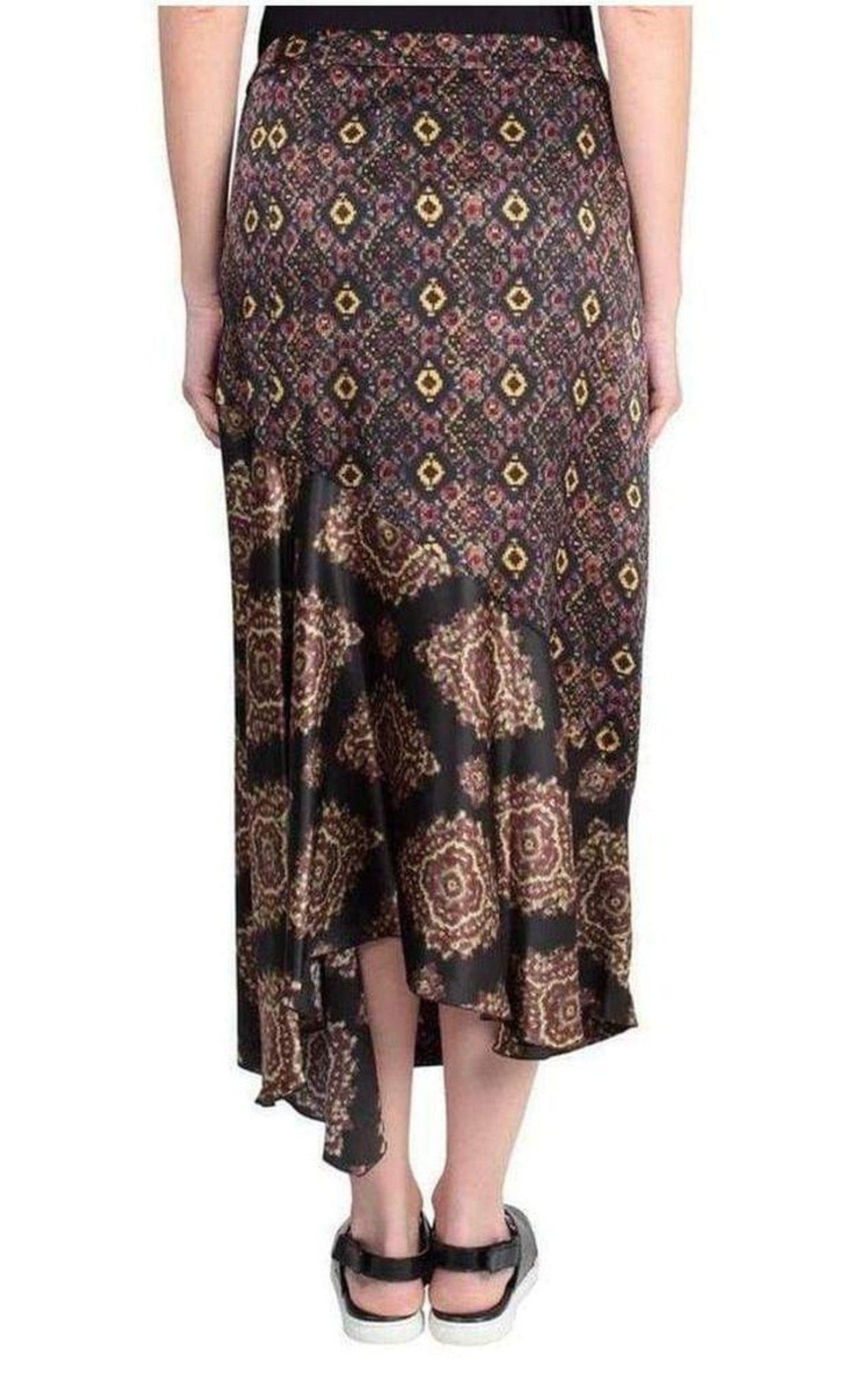 Wrap Silk Blend Skirt - 4