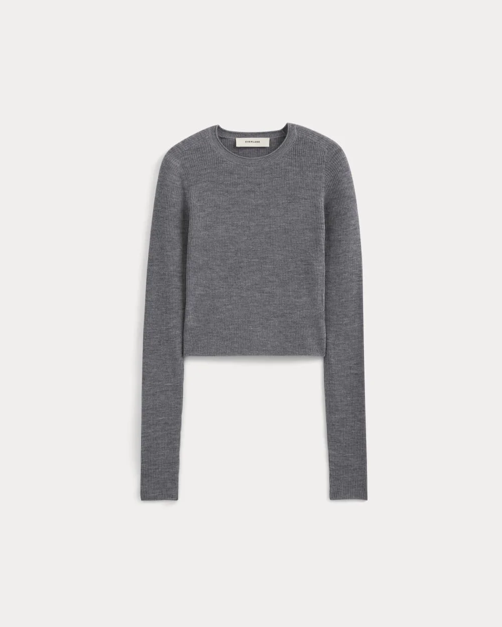 THE CROPPED CREW TOP IN ULTRAFINE MERINO - 1