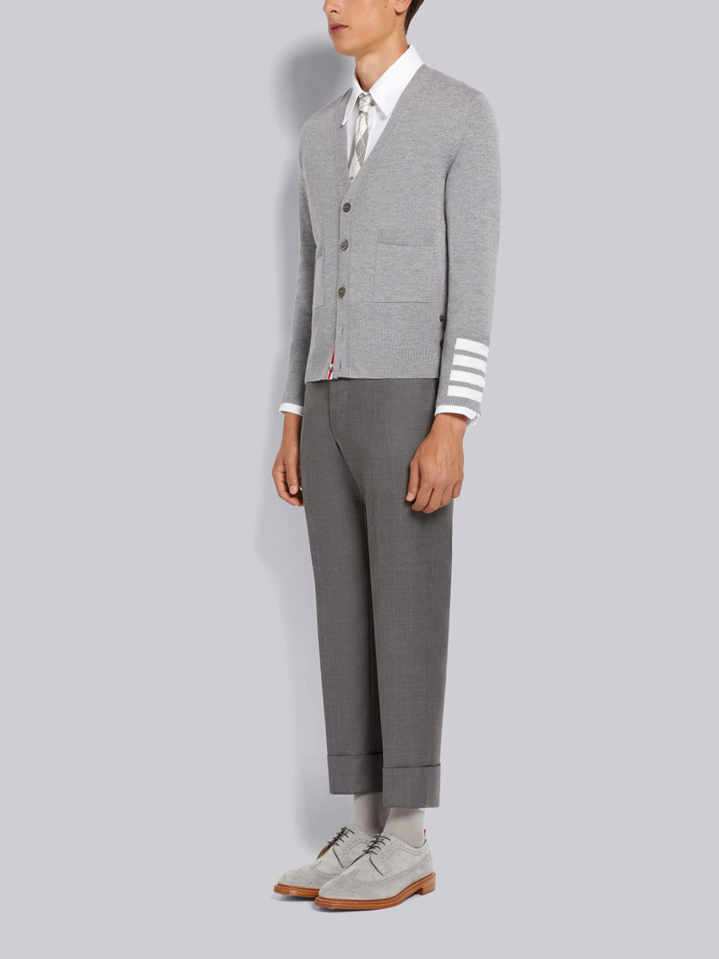 Medium Grey Suede Leather Sole Longwing Brogue 6