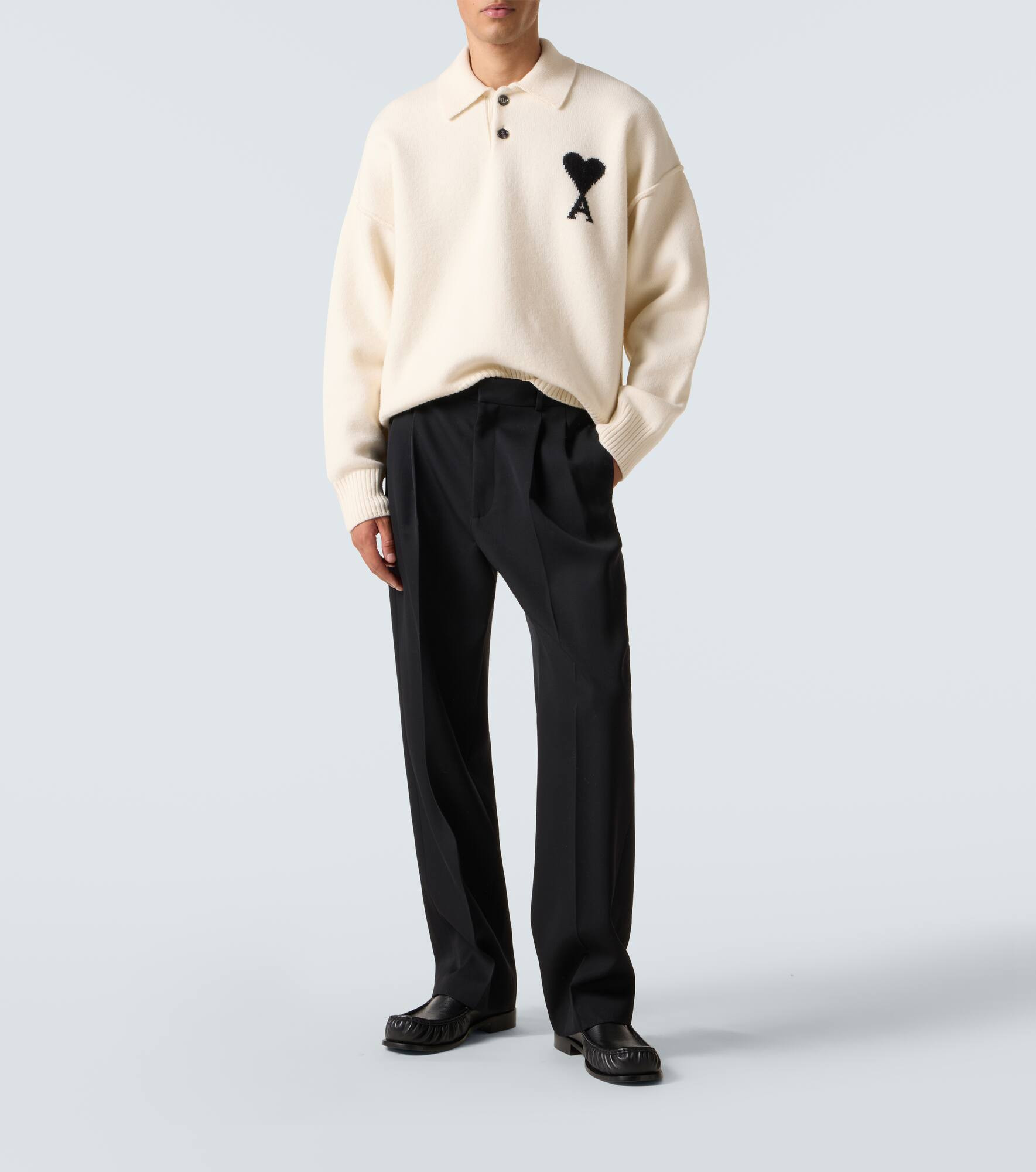 Ami de Cœur virgin wool polo sweater - 2
