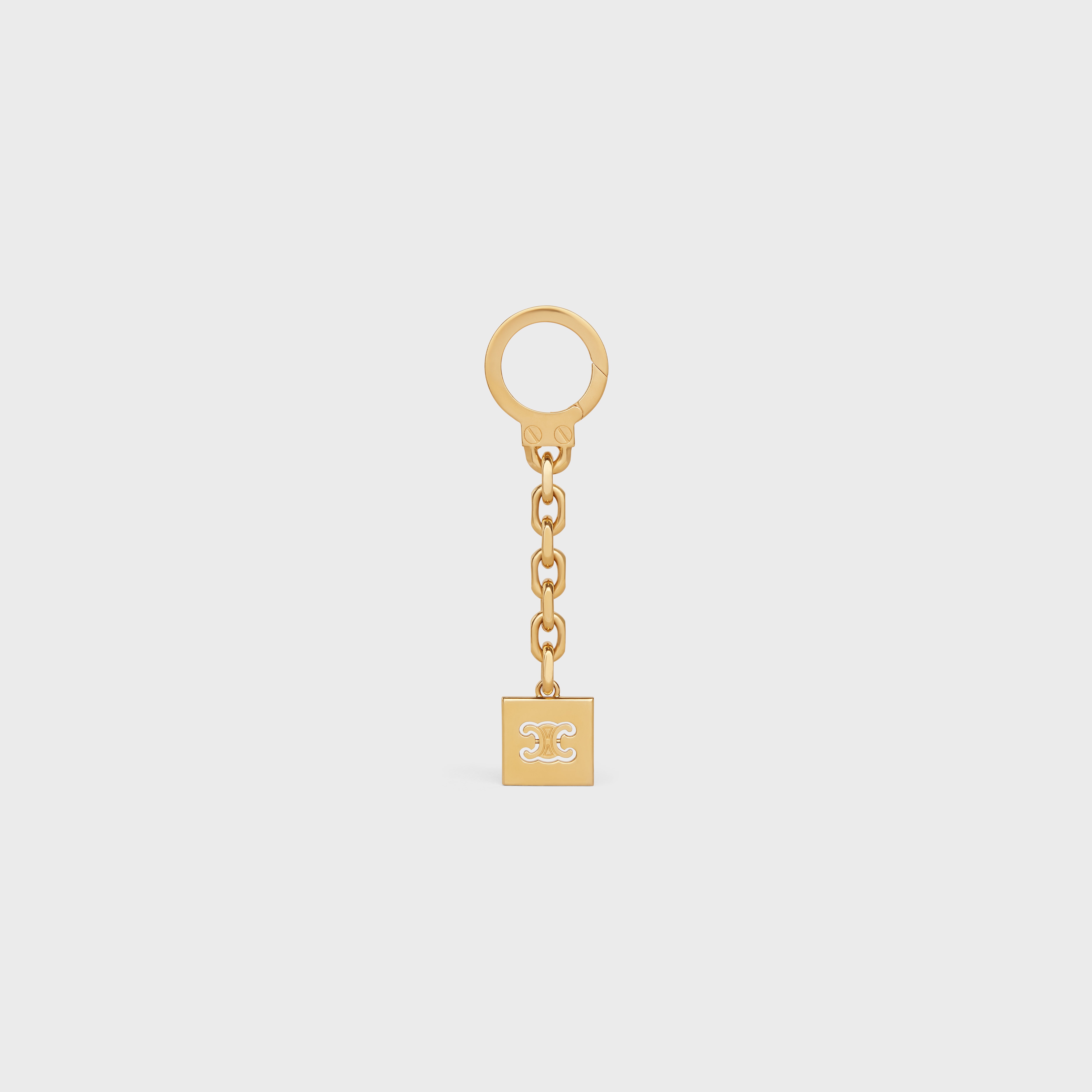 SQUARE TRIOMPHE CHARM IN BRASS - 4