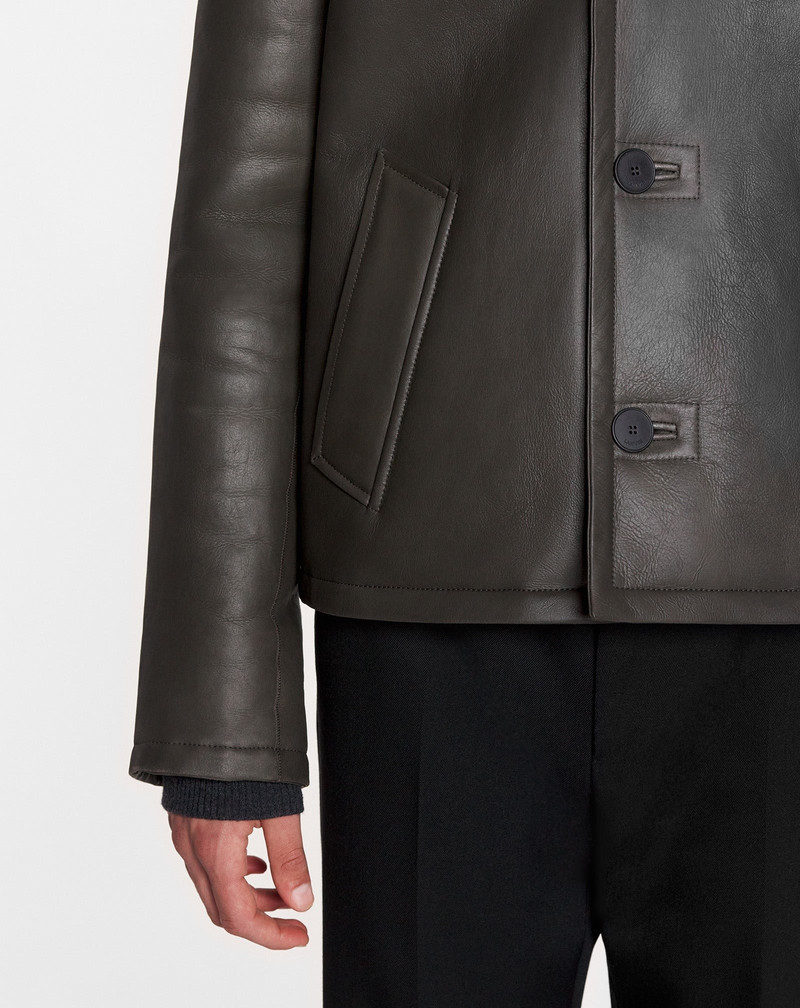 SHEARLING JACKET WITH INTARSIA PRINT 6