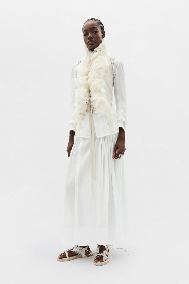 Idje Open Waistcoat with Feathers 4
