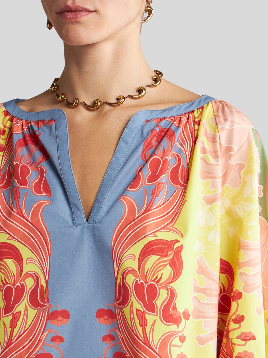 PRINTED COTTON BLOUSE - 4