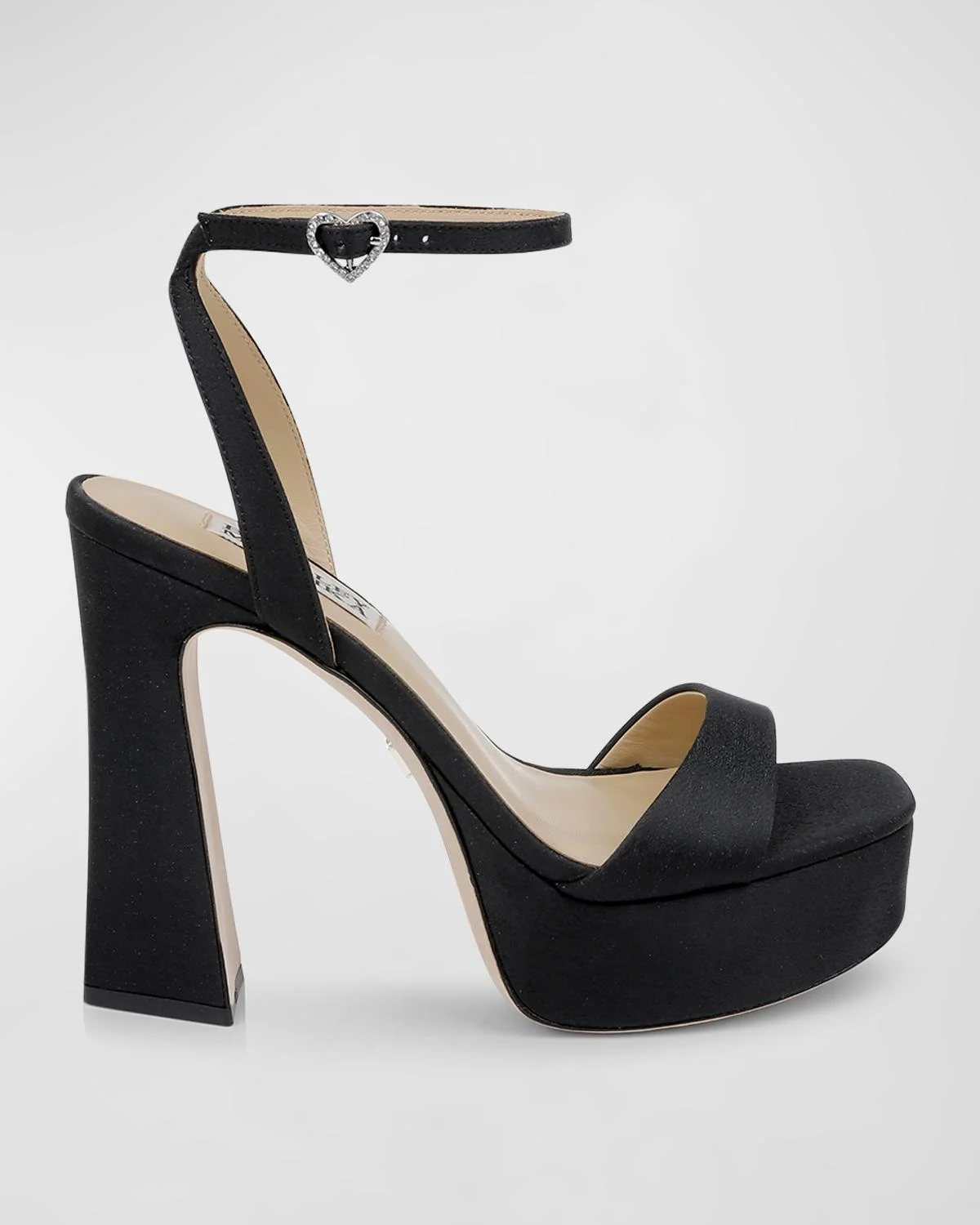 Caia Crystal Heart Platform Sandals - 1