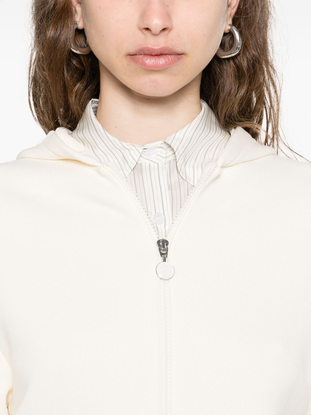 knitted-pocket hoodie - 5