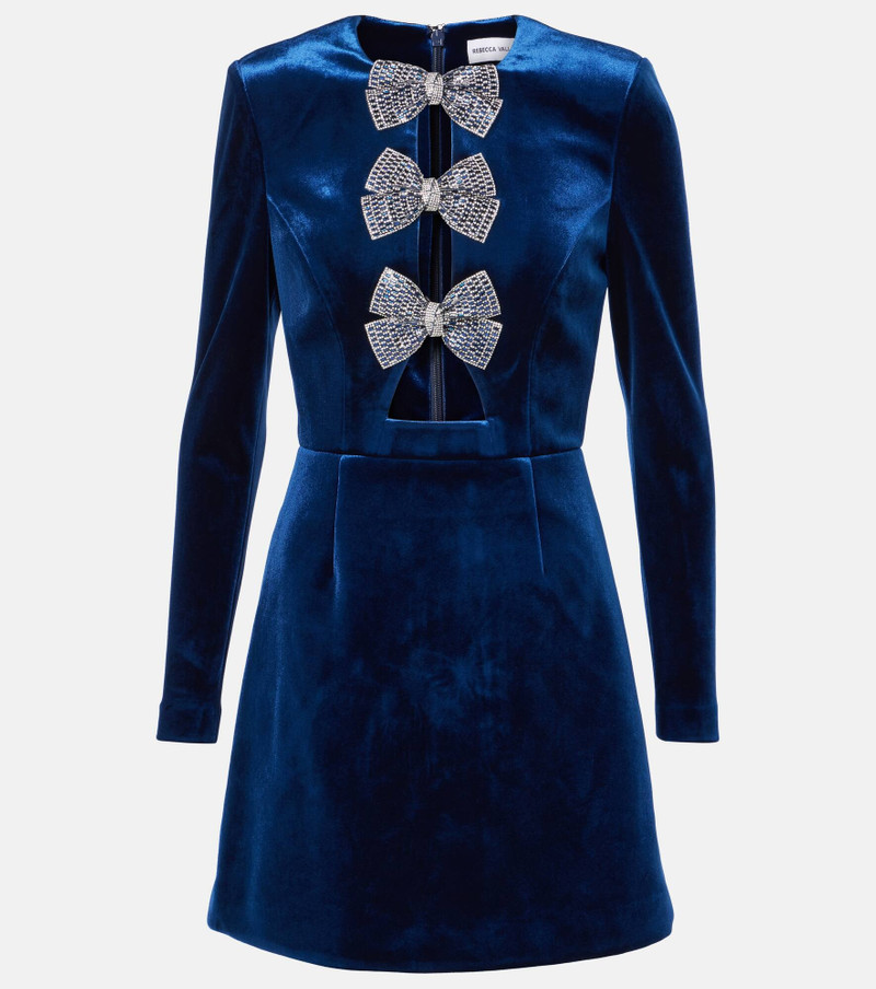 Vivicia bow-detail velvet minidress 1