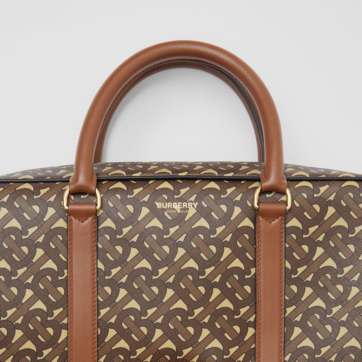 Monogram Print E-canvas and Leather Briefcase - 2