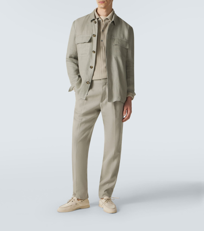 LARDINI Linen, cotton, and silk chinos outlook