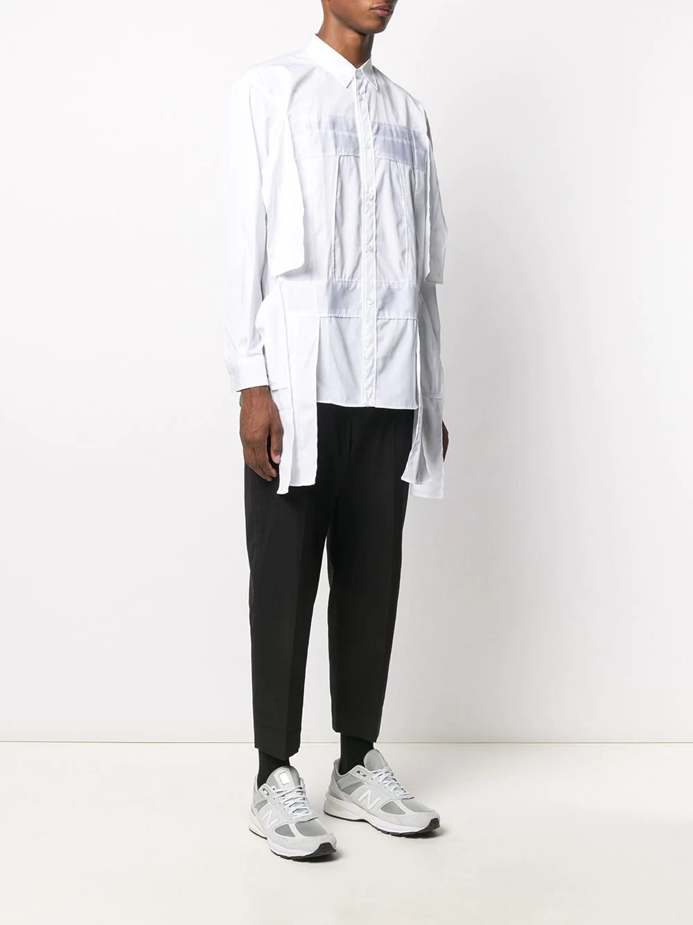 deconstructed panelled shirt - 3