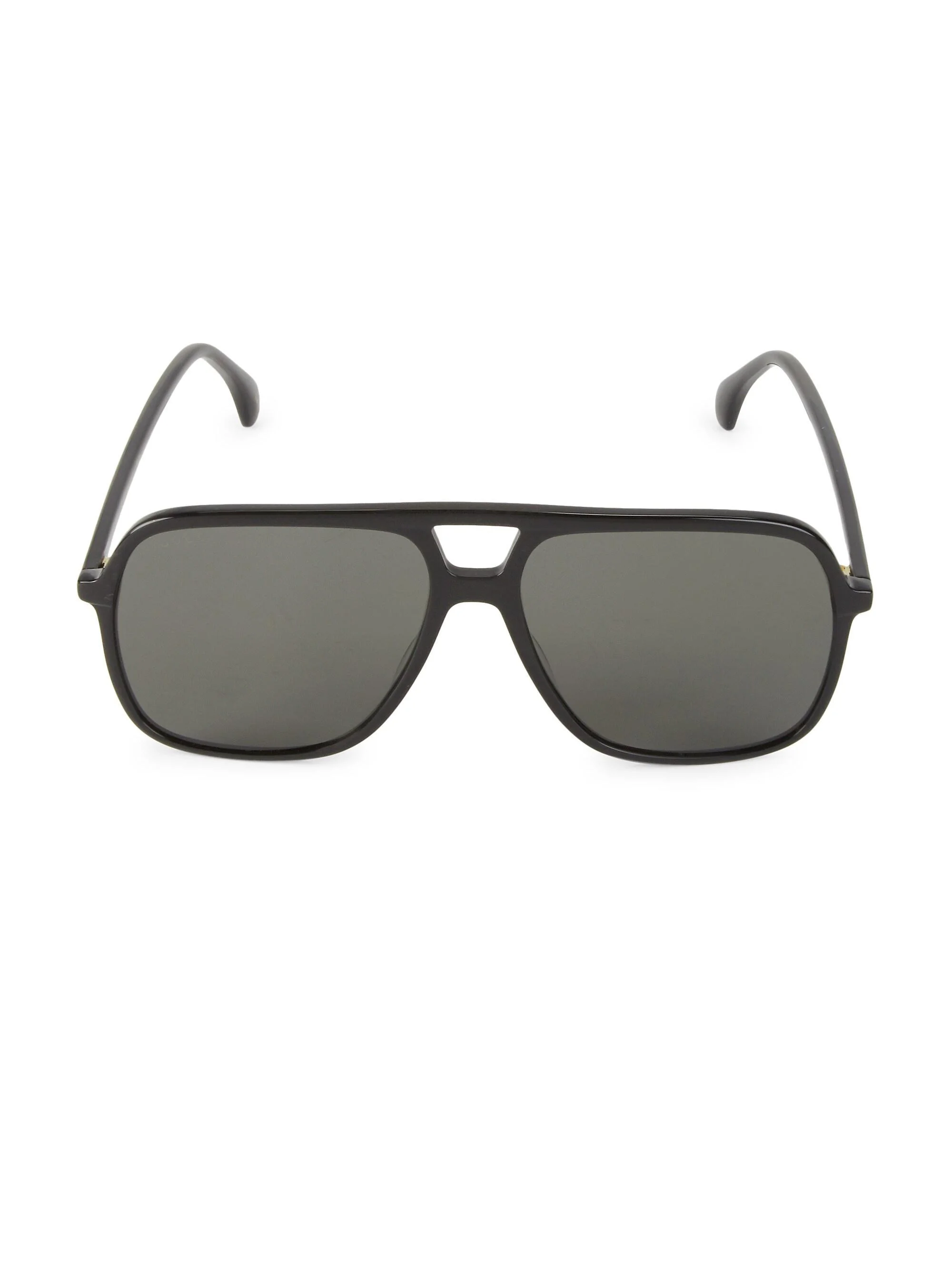 Men's 58MM Aviator Sunglasses - Black - 1