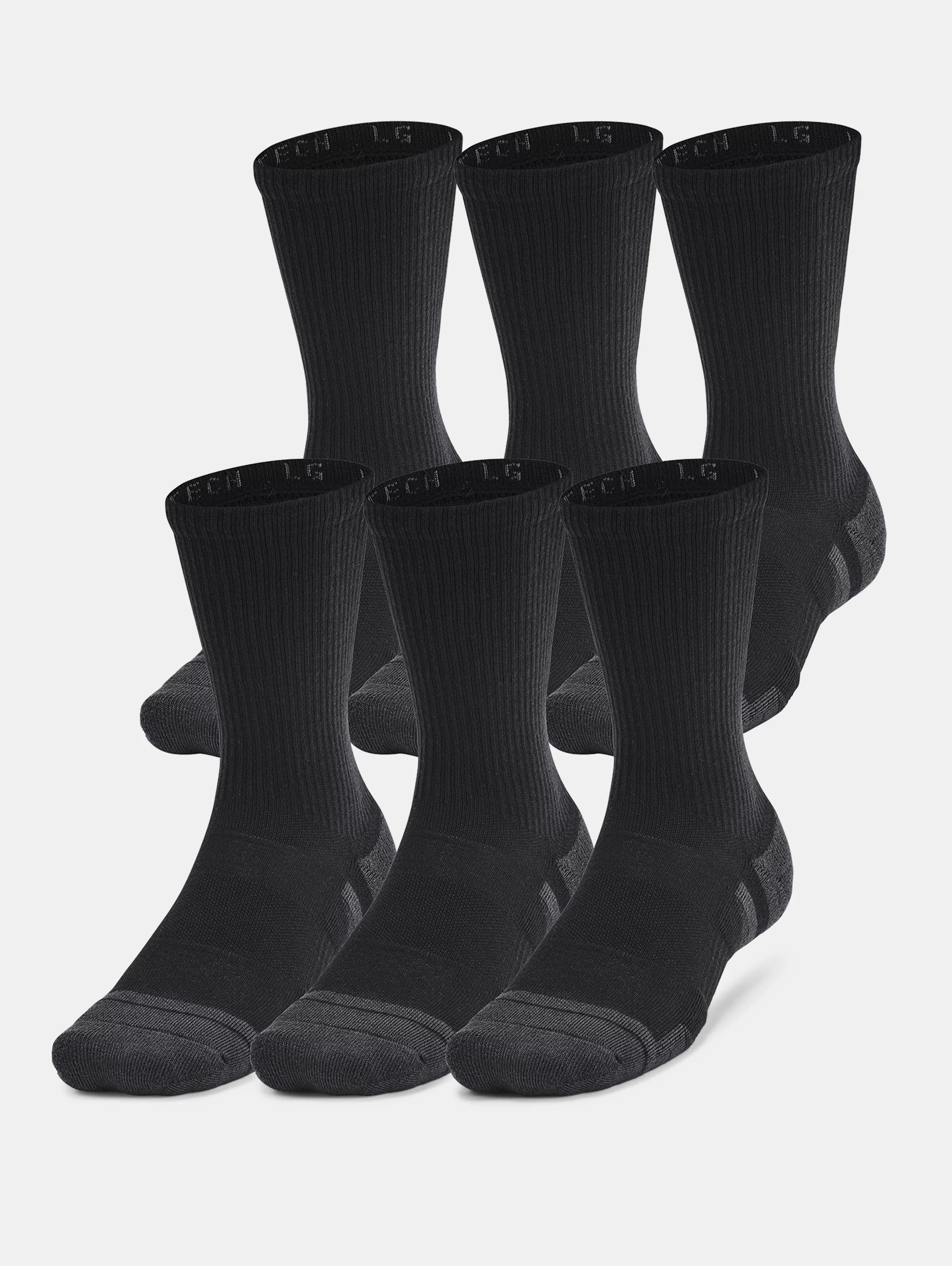 Unisex UA Performance Tech 6-Pack Crew Socks - 3